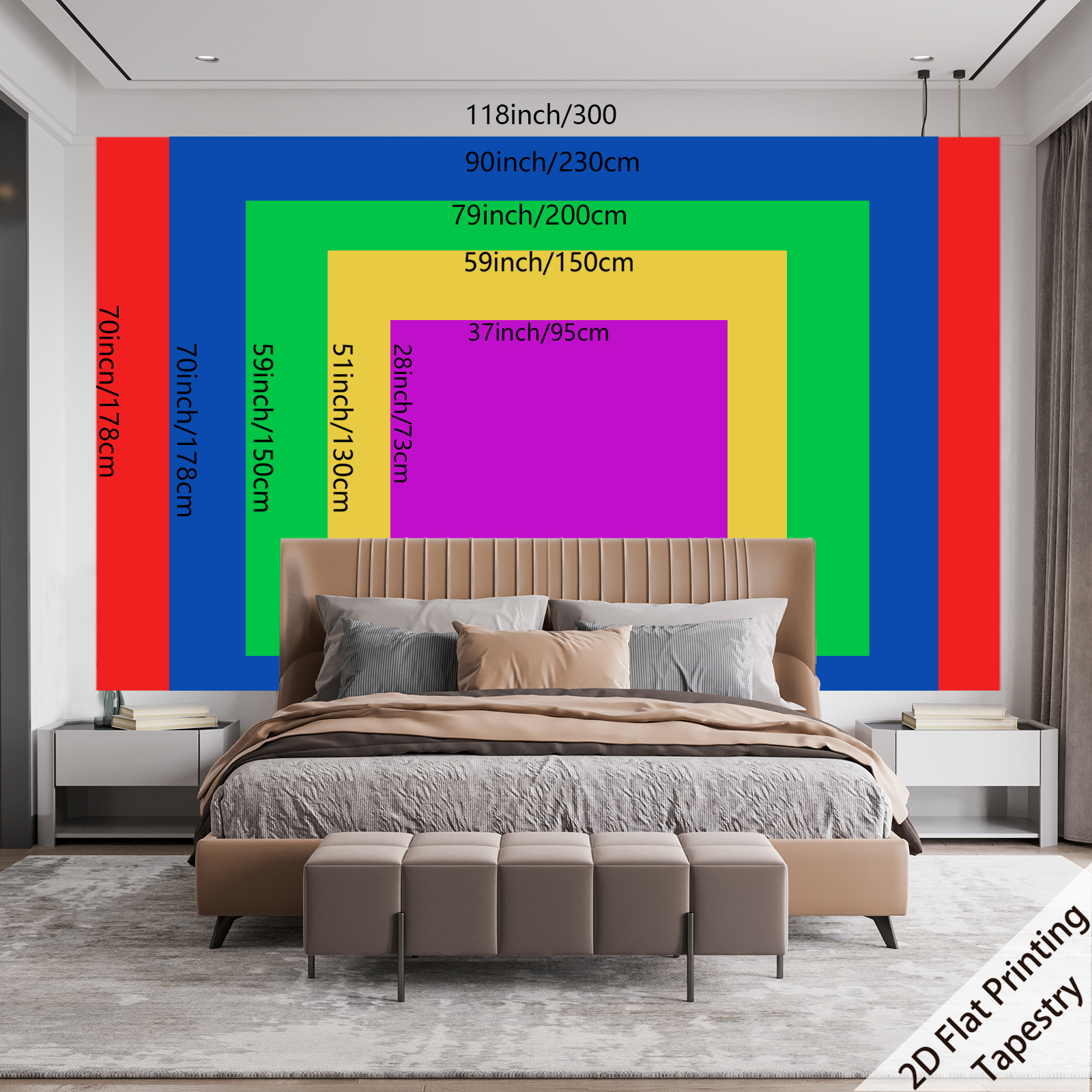 Tapisserie Saibok Game 1 pièce, très grande taille, impression 2D plate, phosphorescente sous lumière noire UV, en polyester numérique haute définition, pour la décoration intérieure_voghion.com