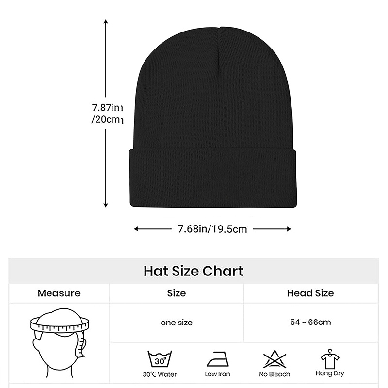 American Flag Leather Patch Beanie product details