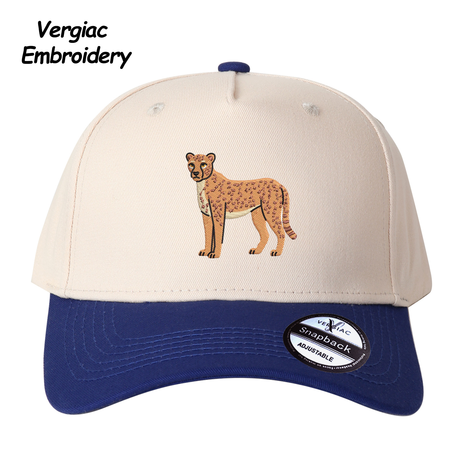 Cheetah Embroidered Trucker Hat product details