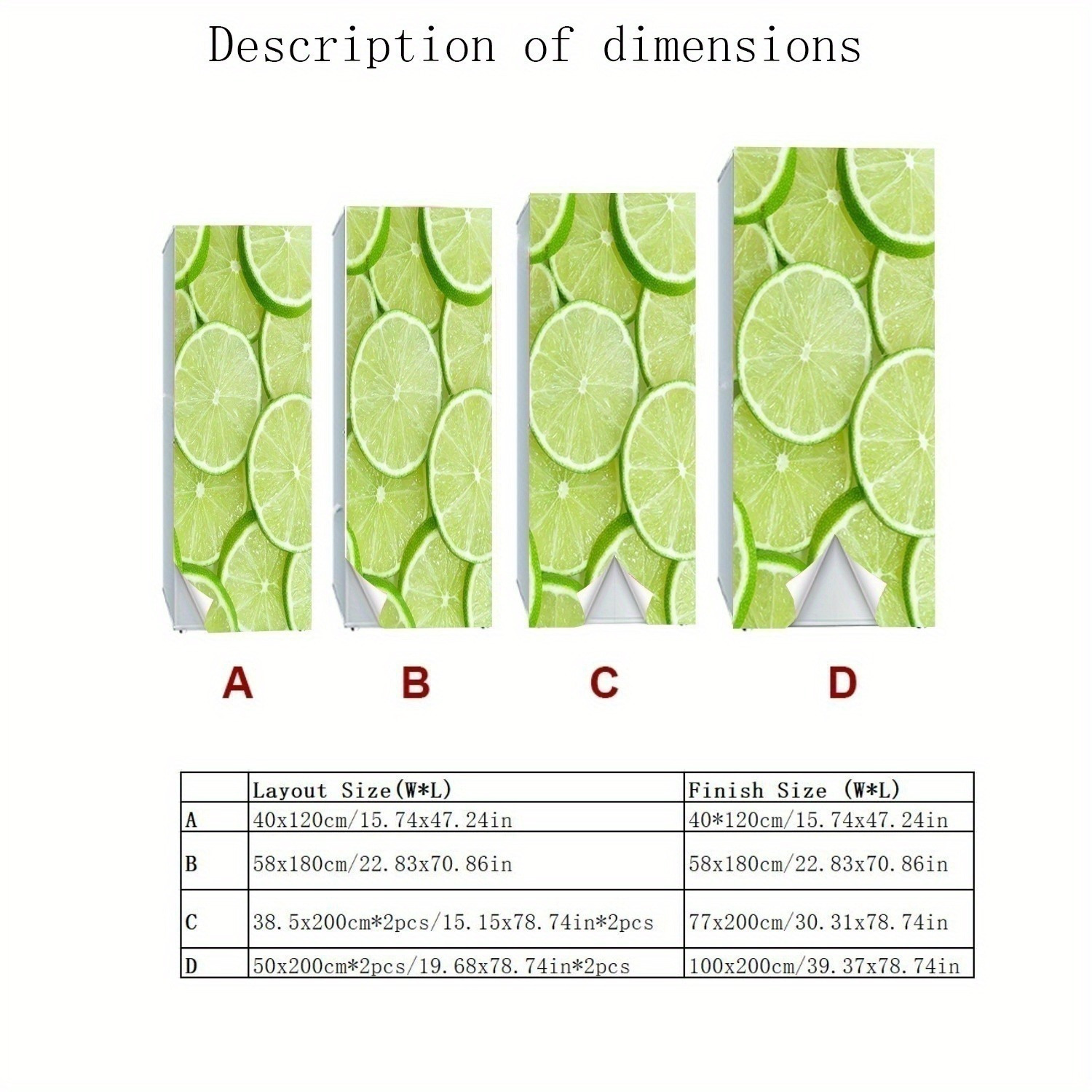 Lemon Water Design Self-Adhesive PVC Sticker For Fridge Door, Wine Cabinet, And Wardrobe - 3D Wallpaper Mural Decoration, Multiple Sizes Available,_maomaolike.com