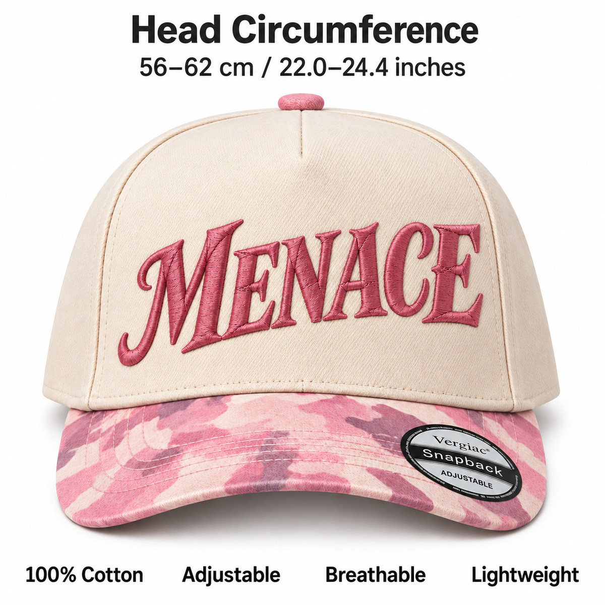 Menace Vintage 5-Panel Trucker Hat product details