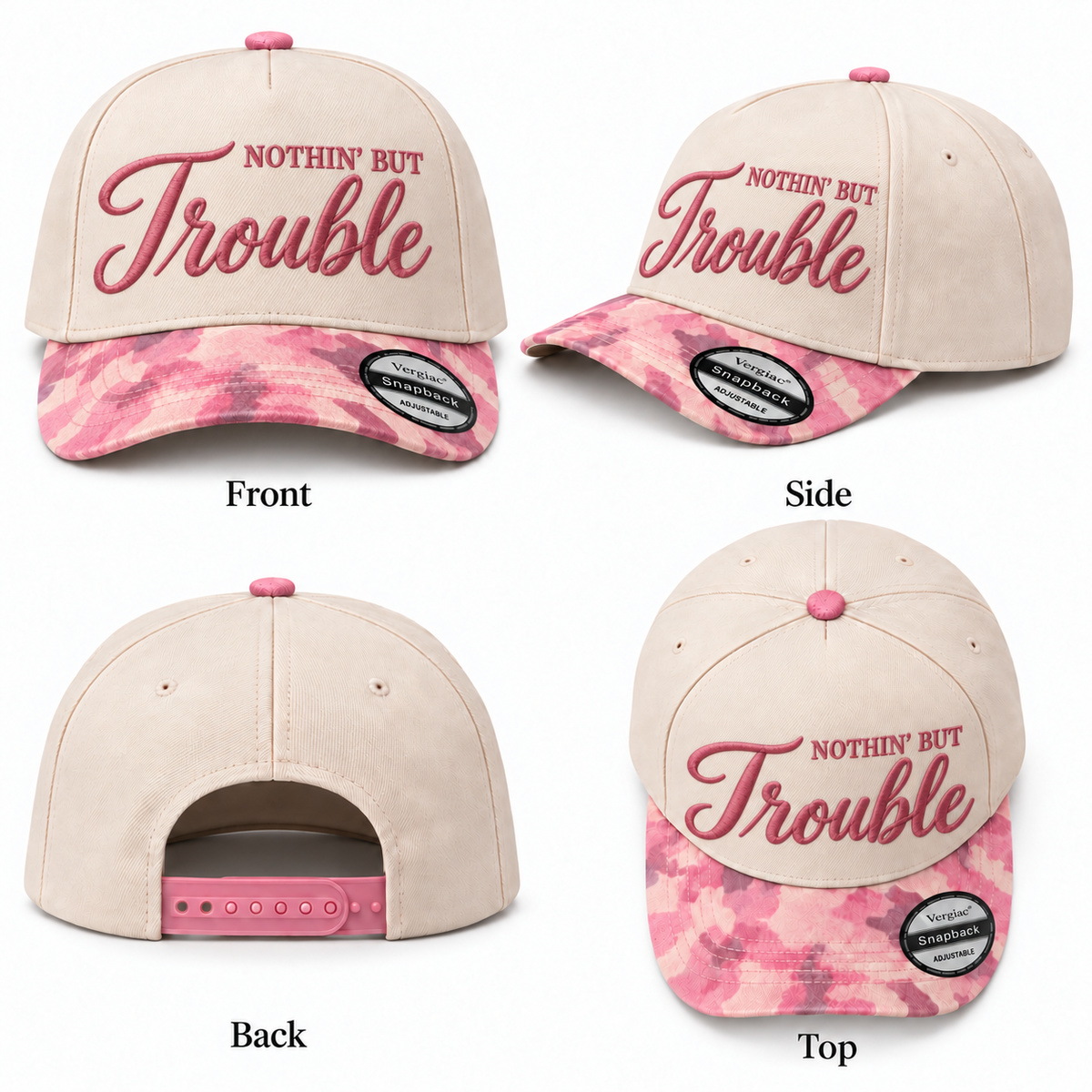 Nothin But Trouble 5-Panel Trucker Hat product details