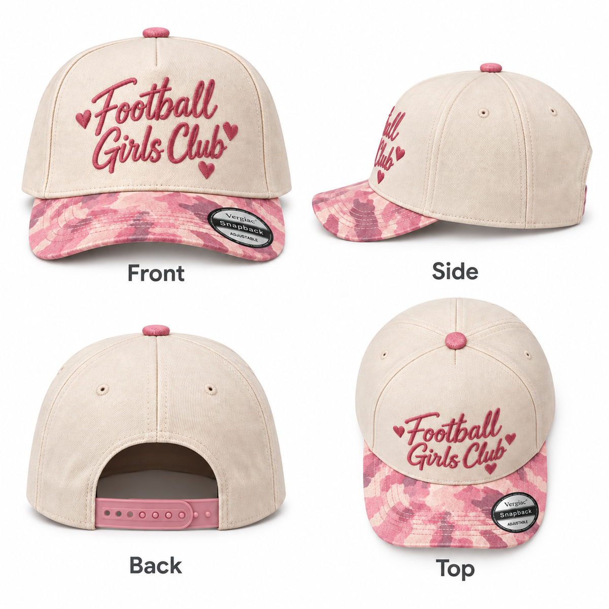 Football Girls Club 5-Panel Trucker Hat product details