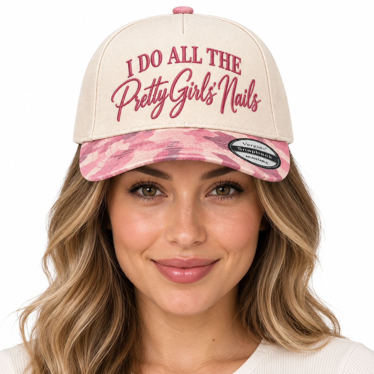 I Do All The Pretty Girls Nails Nail Art-themed 5-Panel Trucker Hat product details
