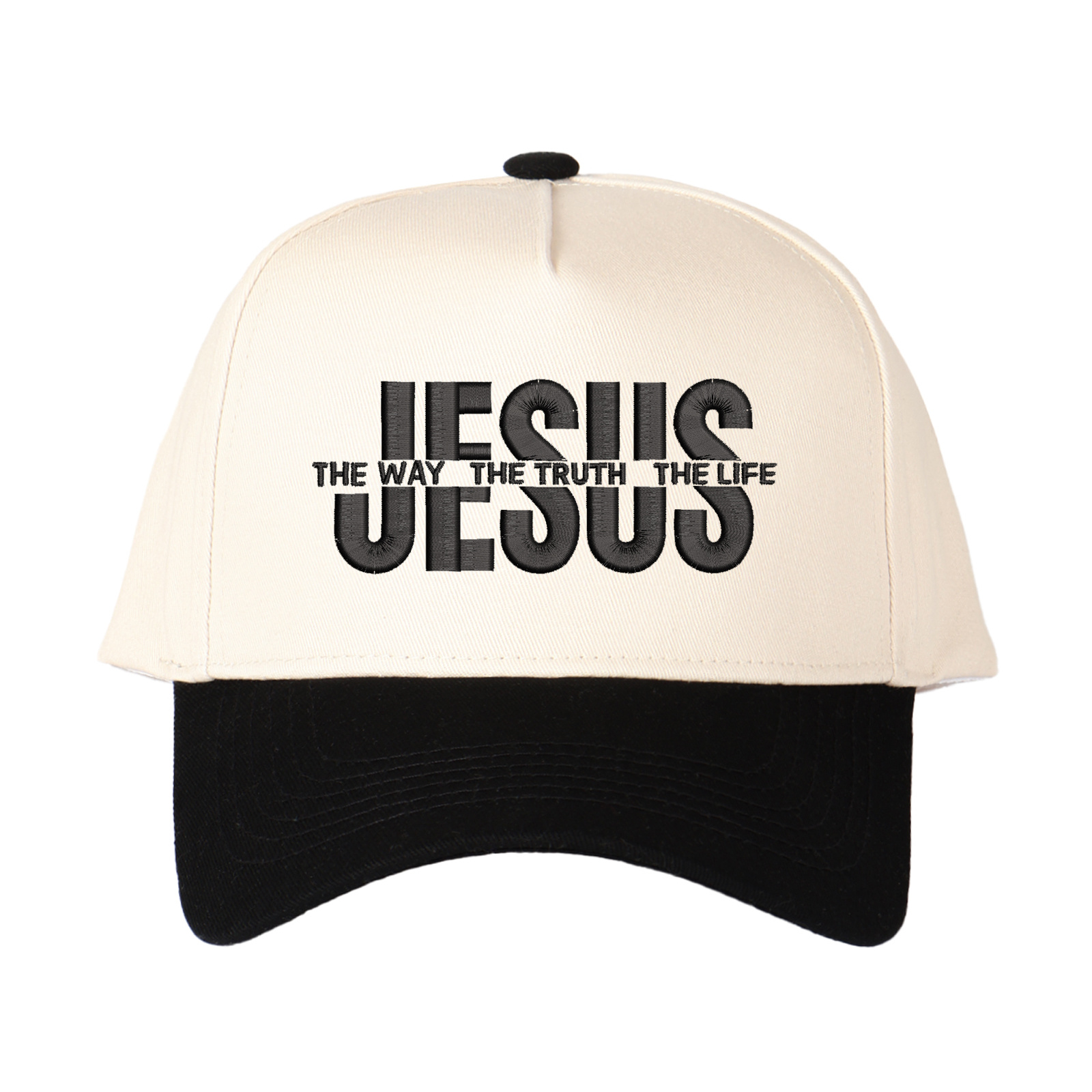 Jesus The Way The Truth The Life Embroidered Trucker Hat product details