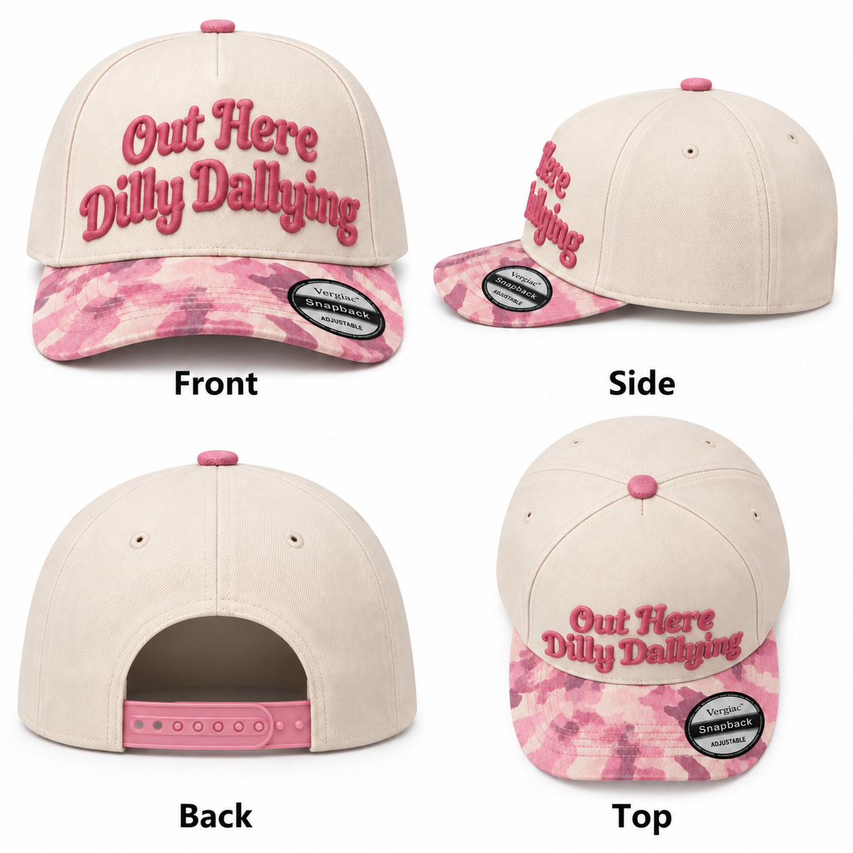 Out Here Dilly Dallying 5-Panel Trucker Hat product details