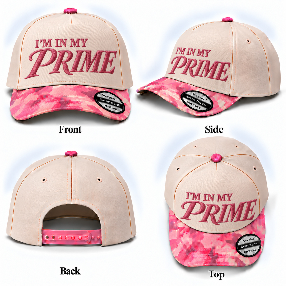Im In My Prime Vintage 5-Panel Trucker Hat product details