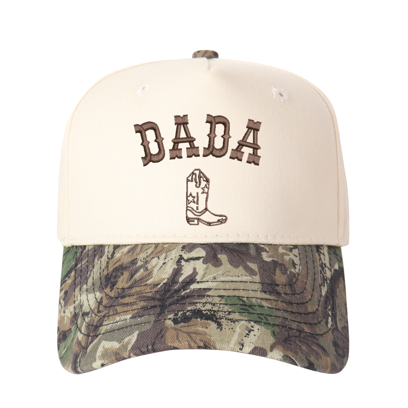 Father's Day Arched Dada Letter And Boot Embroidered Trucker Hat product details
