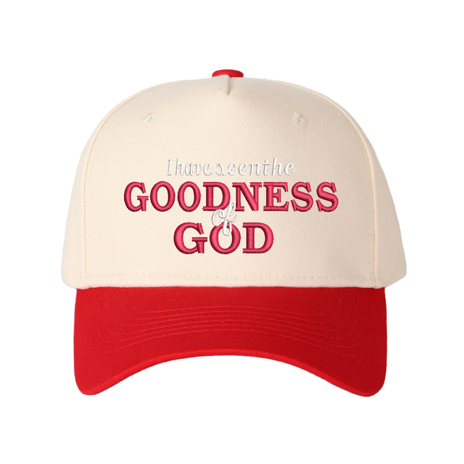 I Have Seen The Goodness Of God Embroidered Trucker Hat product details