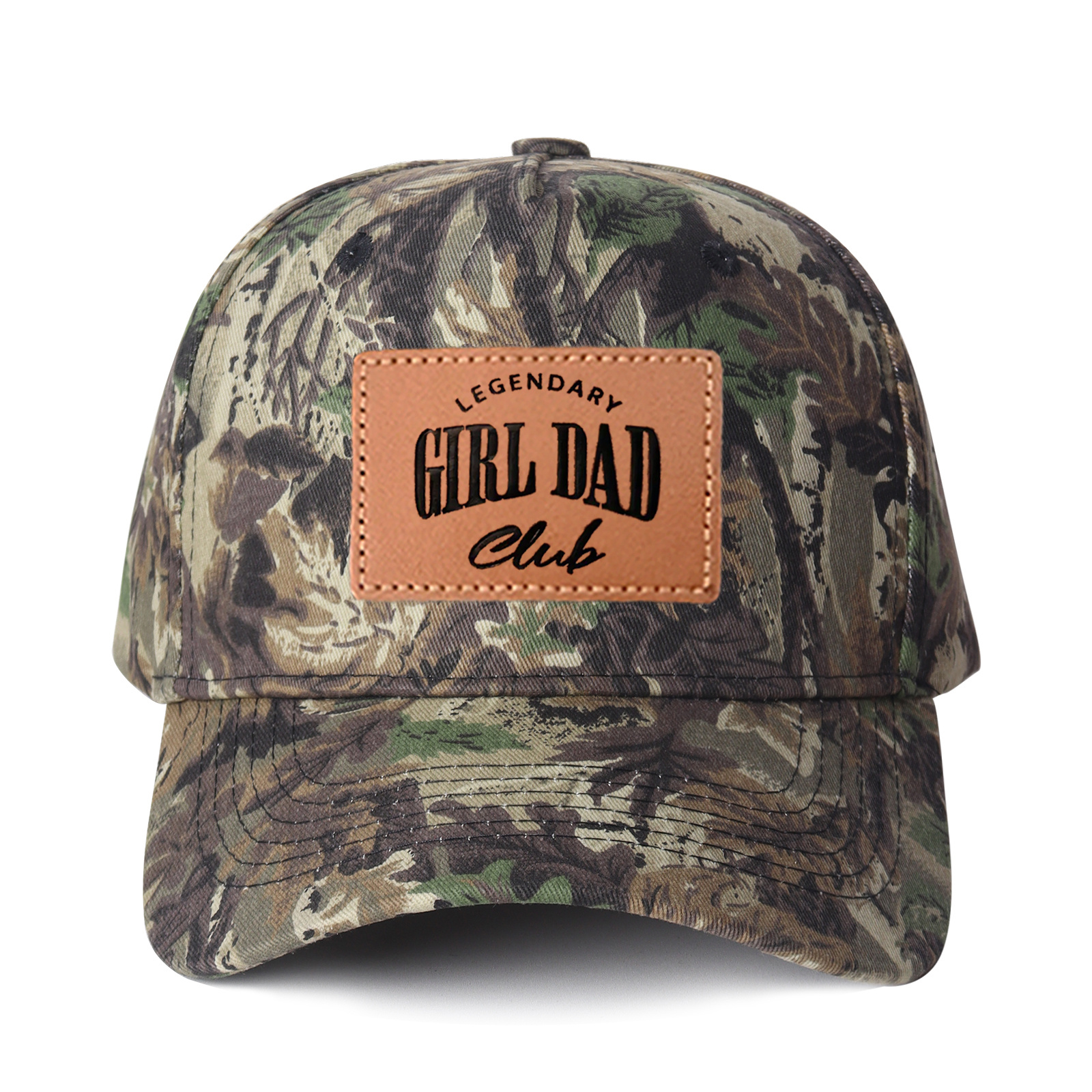 Legendary Girl Dad Club Leather Patch Trucker Hat product details