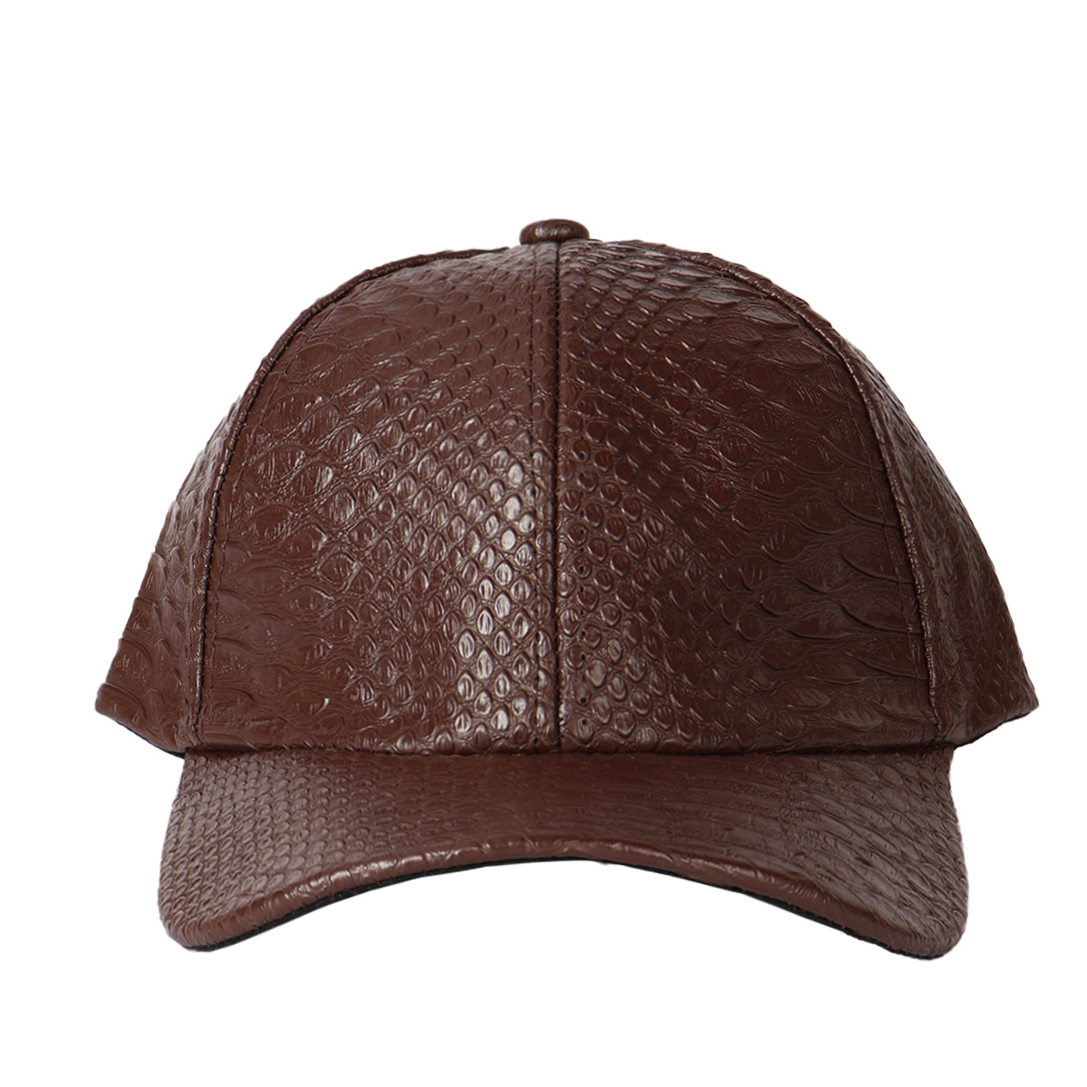 Faux Snakeskin Leather Baseball Cap product details
