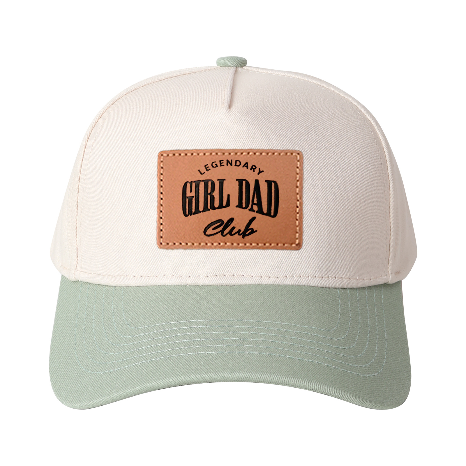 Legendary Girl Dad Club Leather Patch Trucker Hat product details