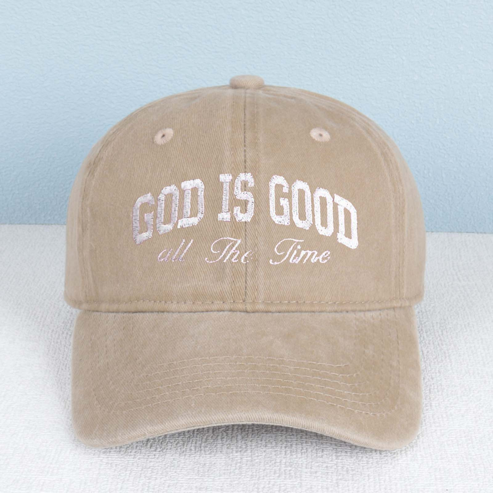 God Is Good All The Time Embroidered Trucker Hat product details