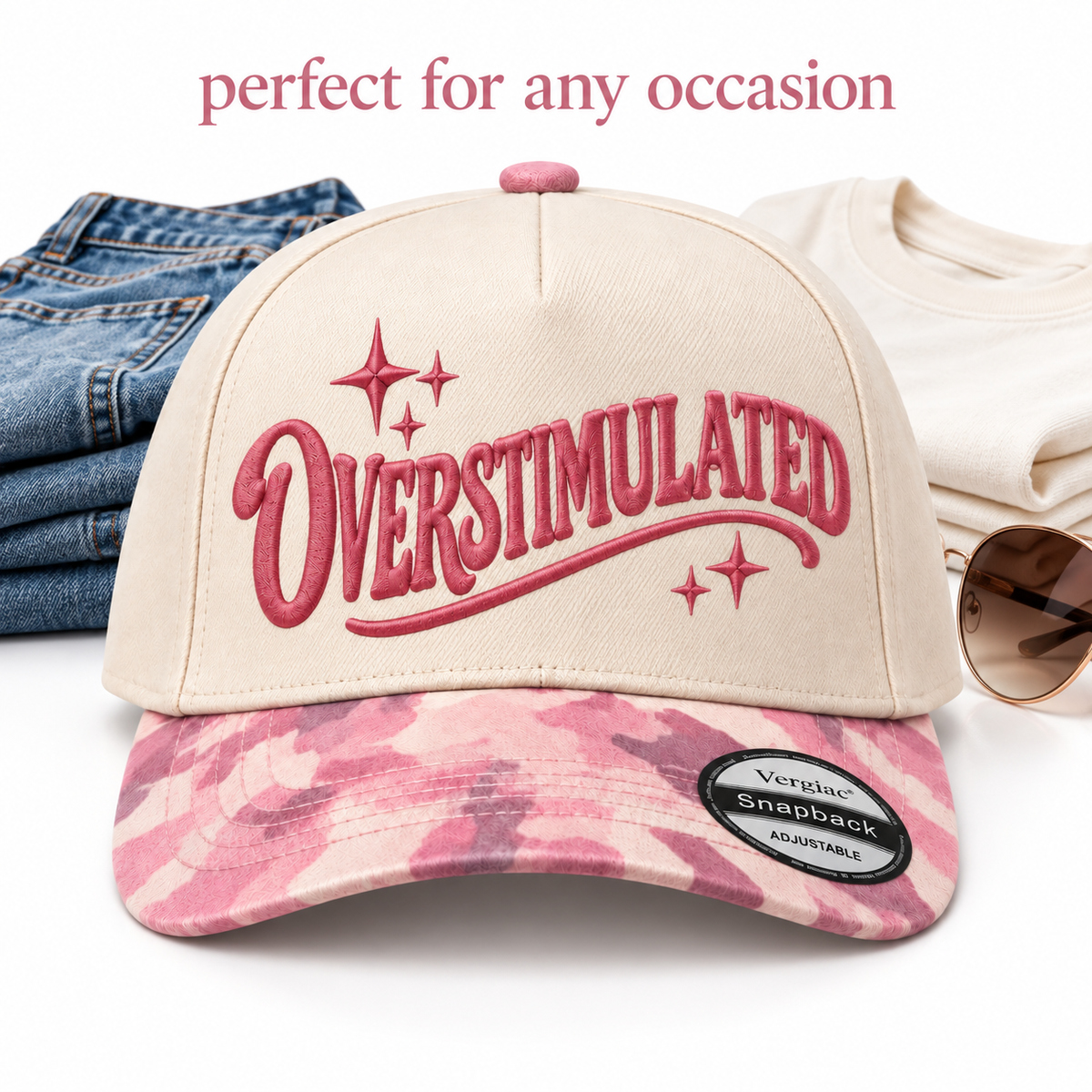 Overstimulated Star 5-Panel Trucker Hat product details