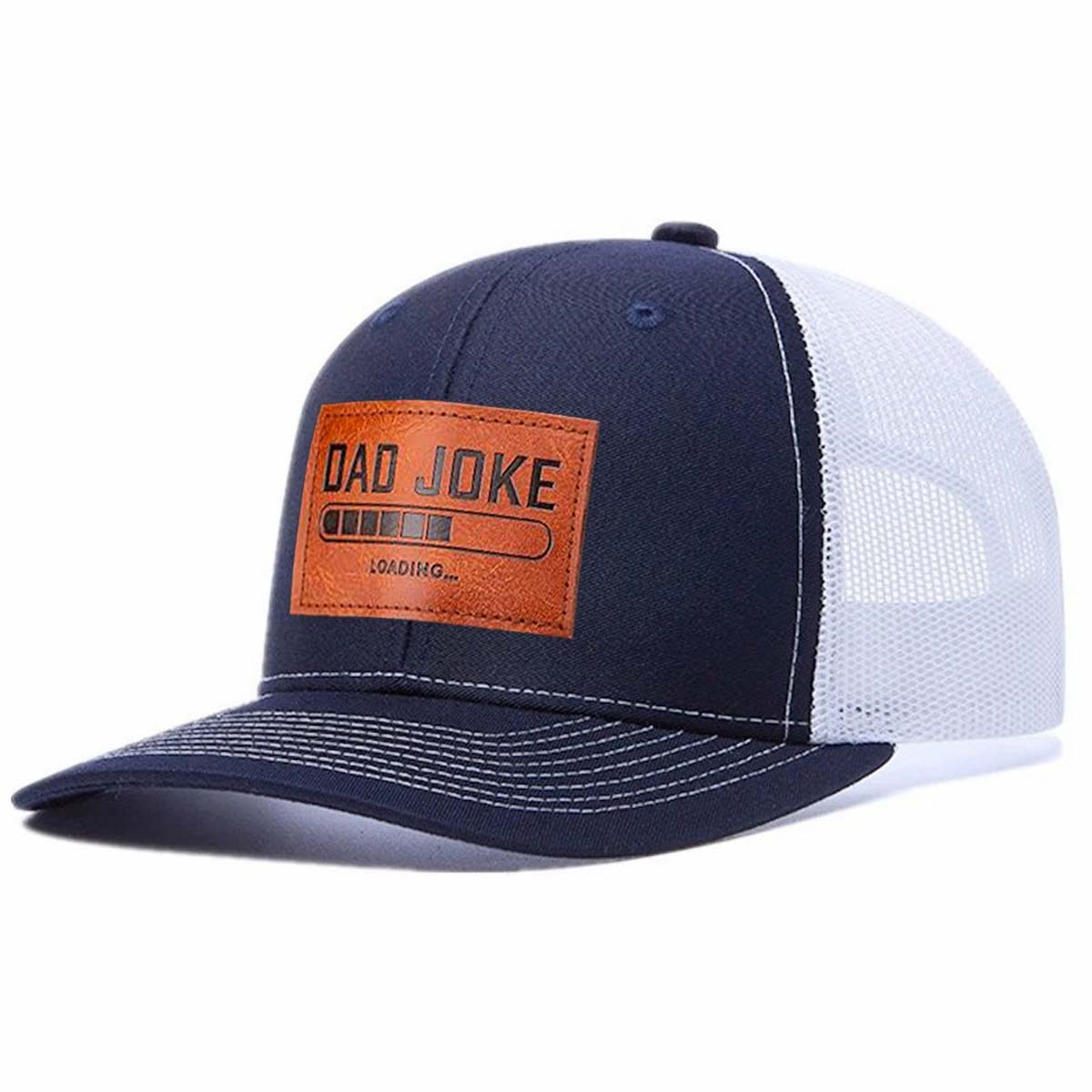 Dad Joke Loading... Leather Patch Trucker Hat product details