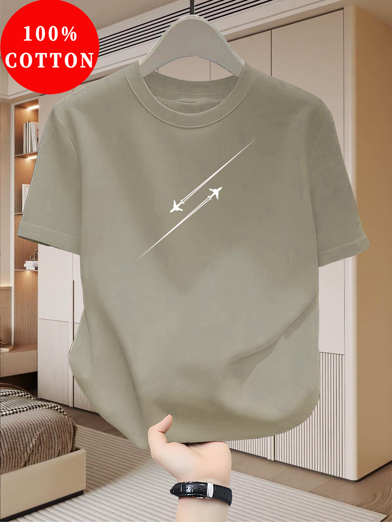 Summer Men's Big Size Pure Cotton T-Shirt Casual Comfortable Loose Fit TeeHerren 100% T-Shirt_voghion.com