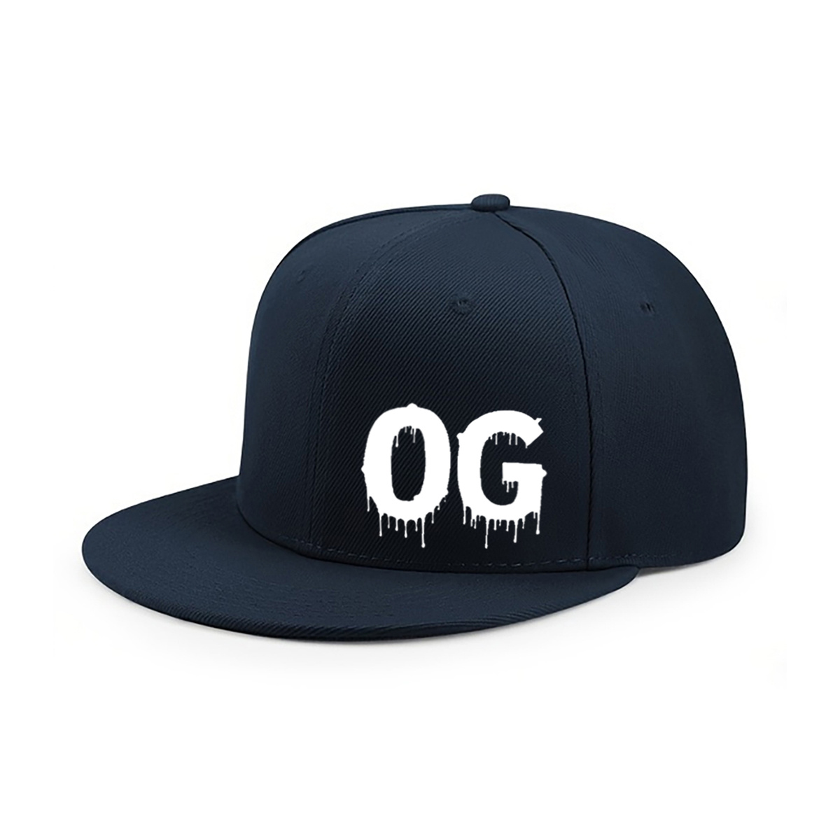 Vintage Og Dripping Print Flat Brim Snapback Hat product details