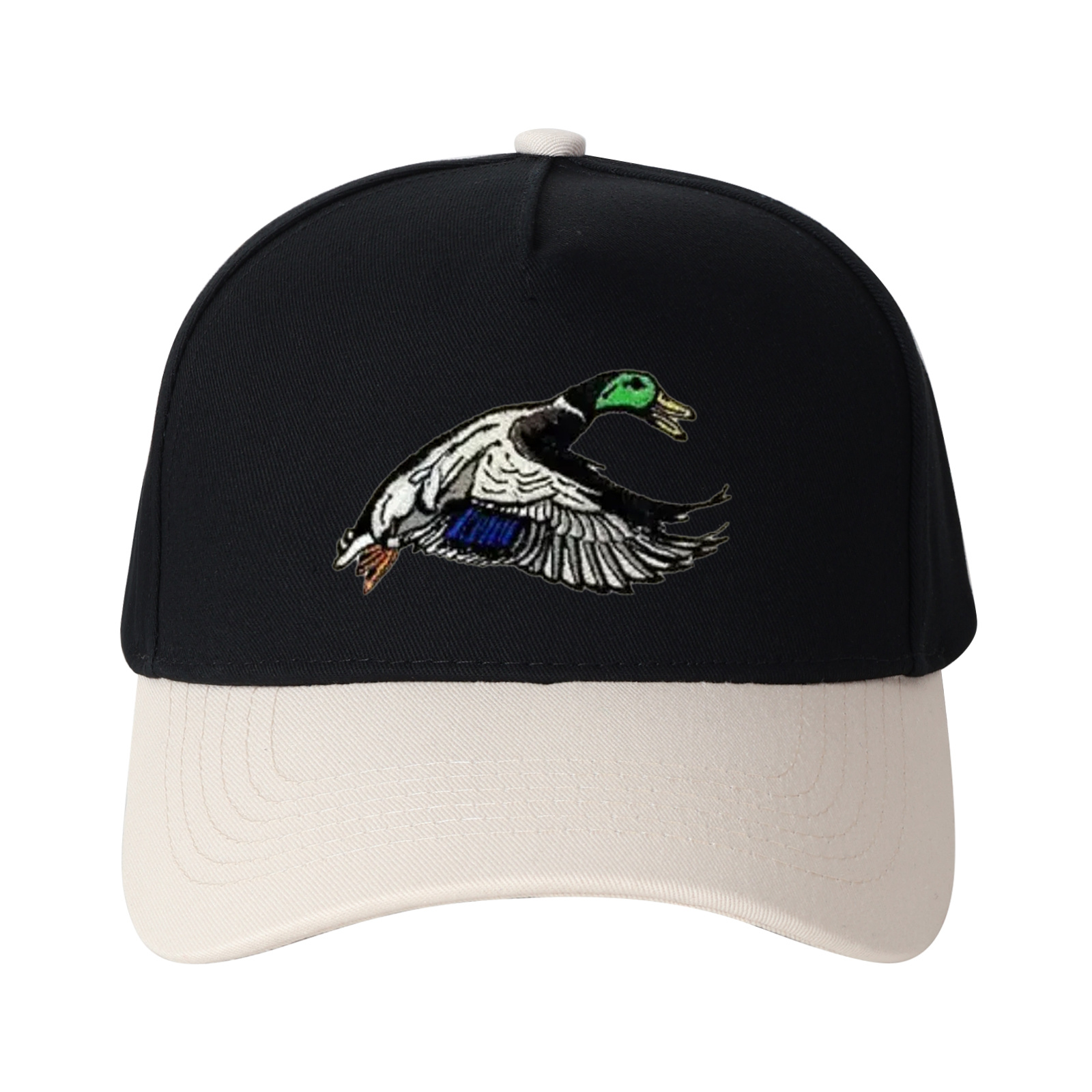 Flying Mallard Duck Embroidered Trucker Hat product details