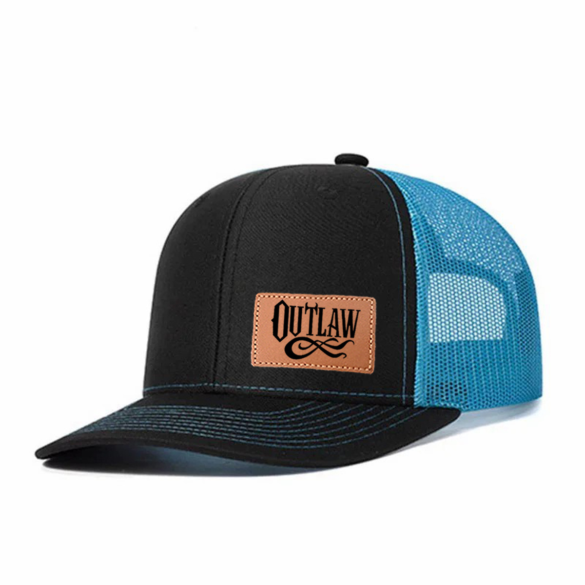 Outlaw Leather Patch Trucker Hat product details