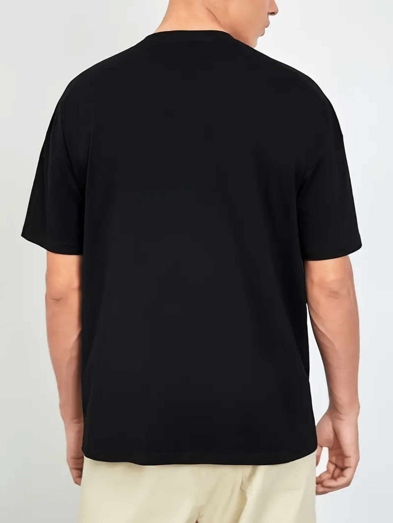 Maglietta Uomo Nera 100% Cotone 180g Girocollo, Stampa Jamiroquai Strisce Giallo Rosso, Tessuto Liscio Streetwear Per Tutte Le Stagioni_viptrois.com