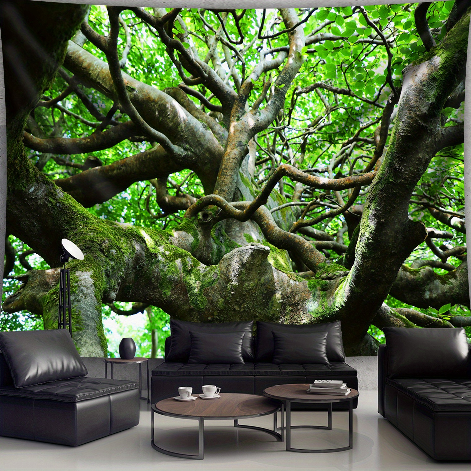 1pc Ultra Large Size Ancient Big Tree Trunk Aesthetics Print Tapestry Free Hanging Clips For Living Room Bedroom Office Party Birthday Gift Decoration_voghion.com