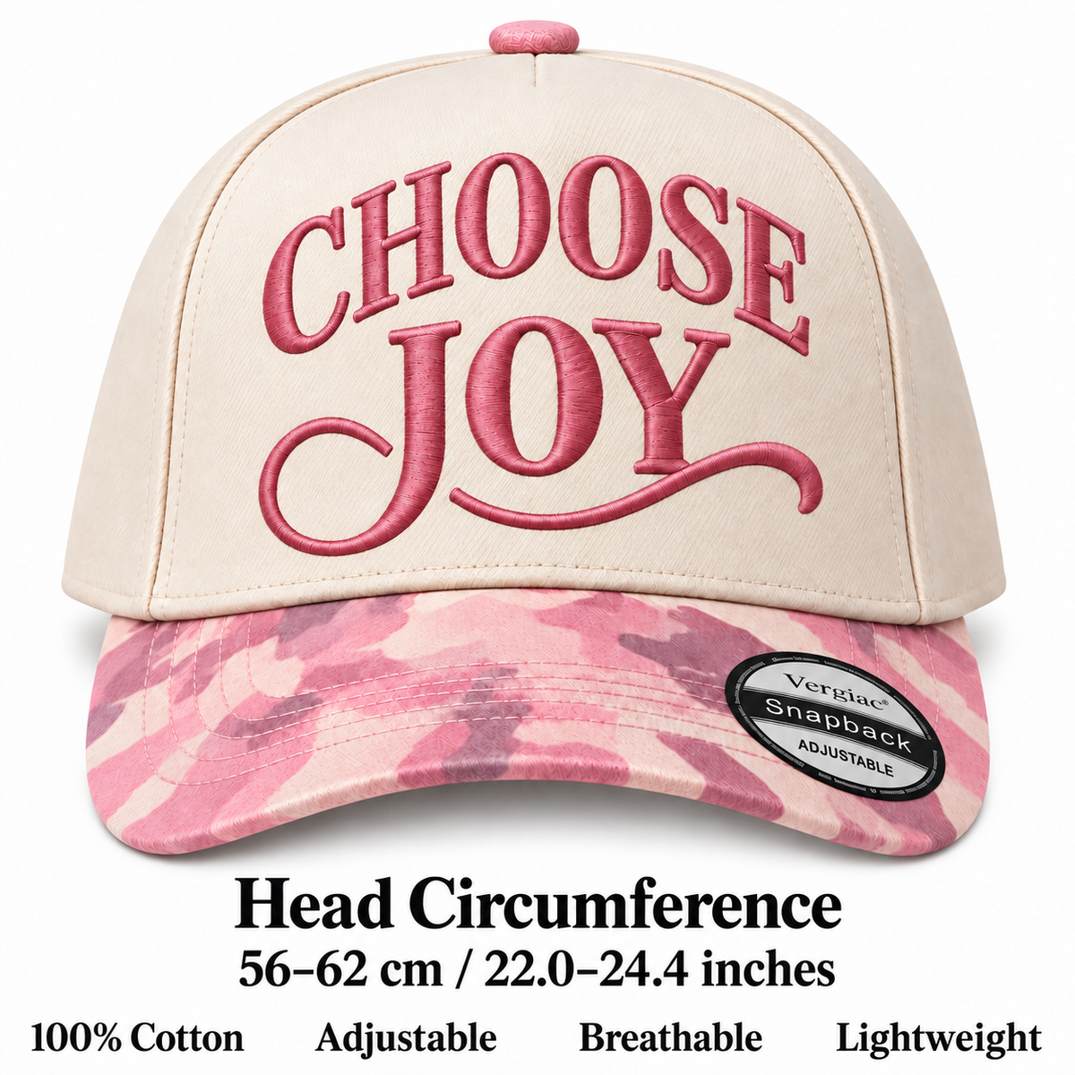 Choose Joy 5-Panel Trucker Hat product details