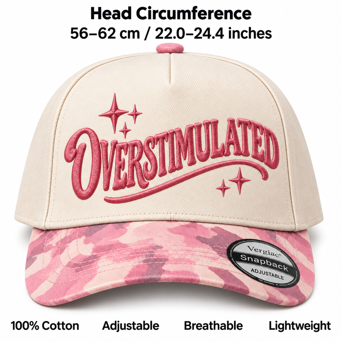 Overstimulated Star 5-Panel Trucker Hat product details