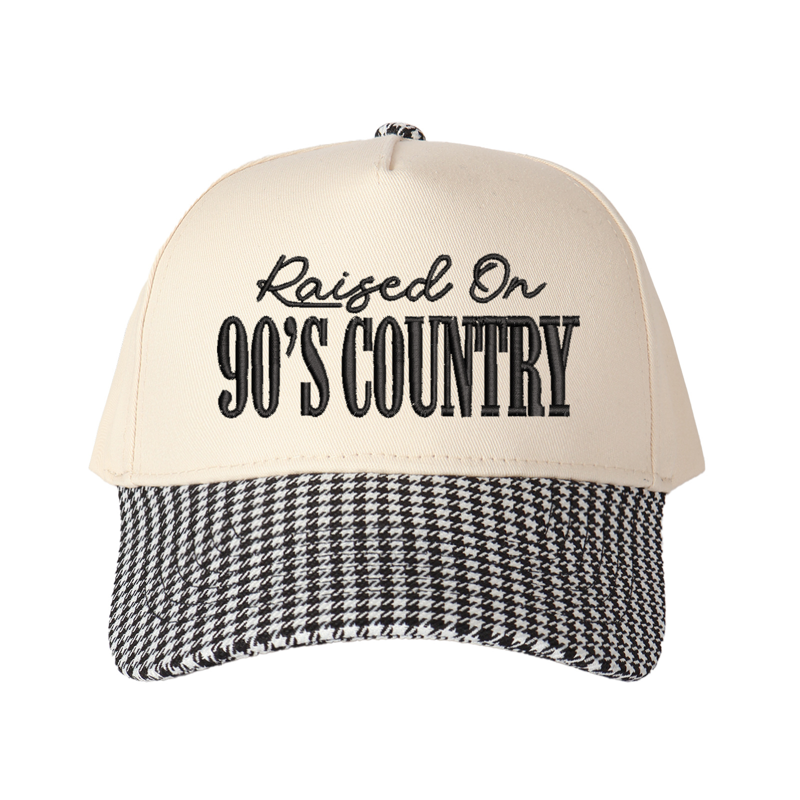 Raised On 90's Country Embroidered Trucker Hat product details