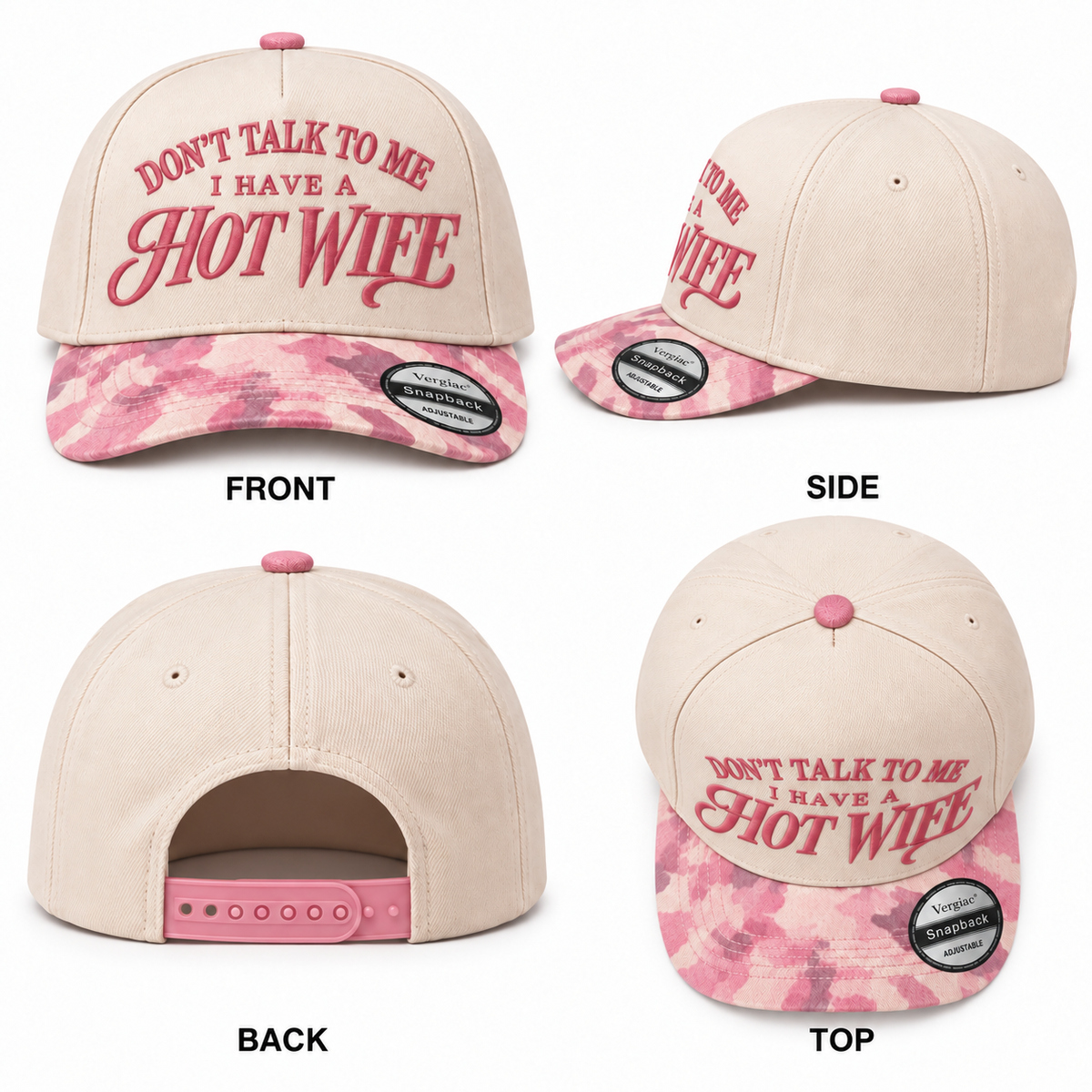 Dont Talk To Me I Have A Hot Wife 5-Panel Trucker Hat product details