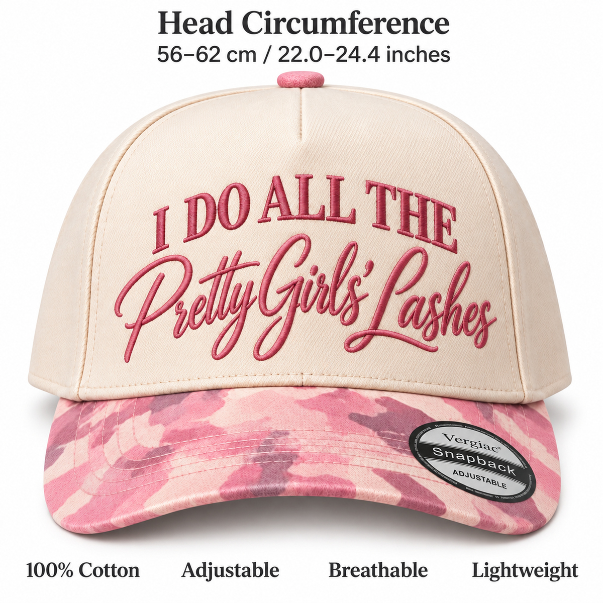 I Do All The Pretty Girls Lashes 5-Panel Trucker Hat product details