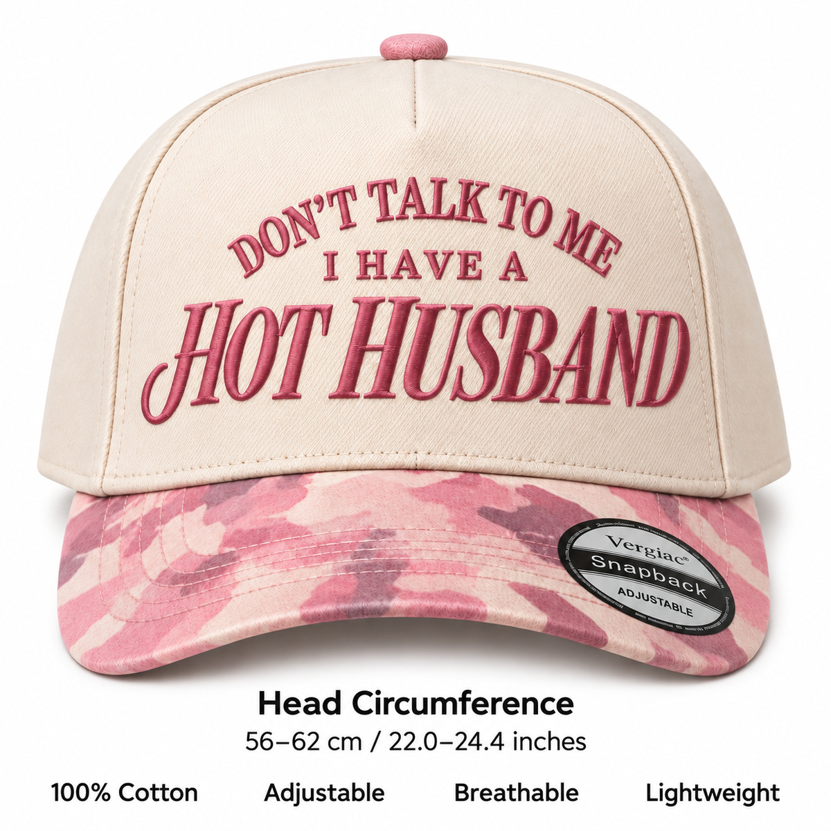 Dont Talk To Me I Have A Hot Husband 5-Panel Trucker Hat product details