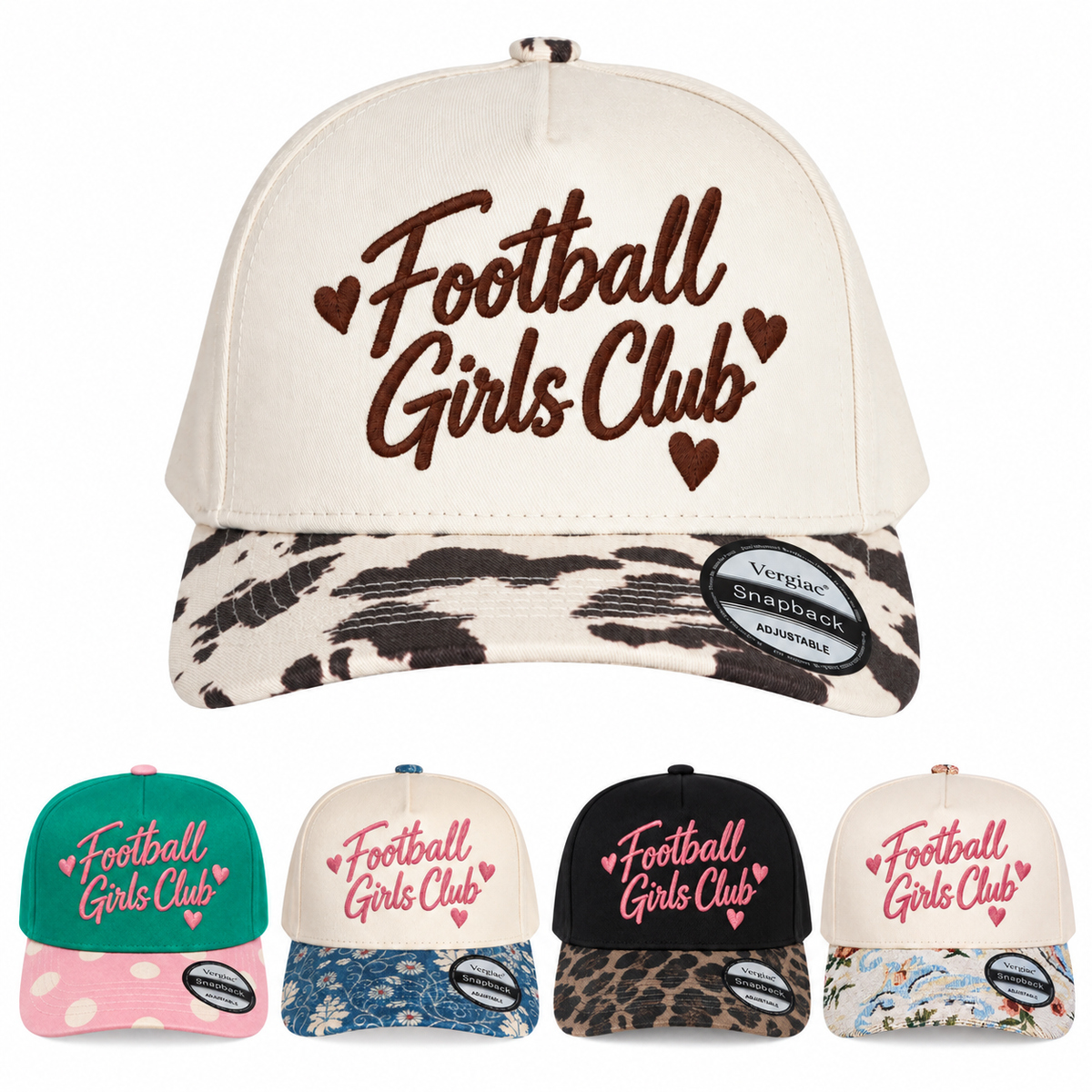 Football Girls Club 5-Panel Trucker Hat product details