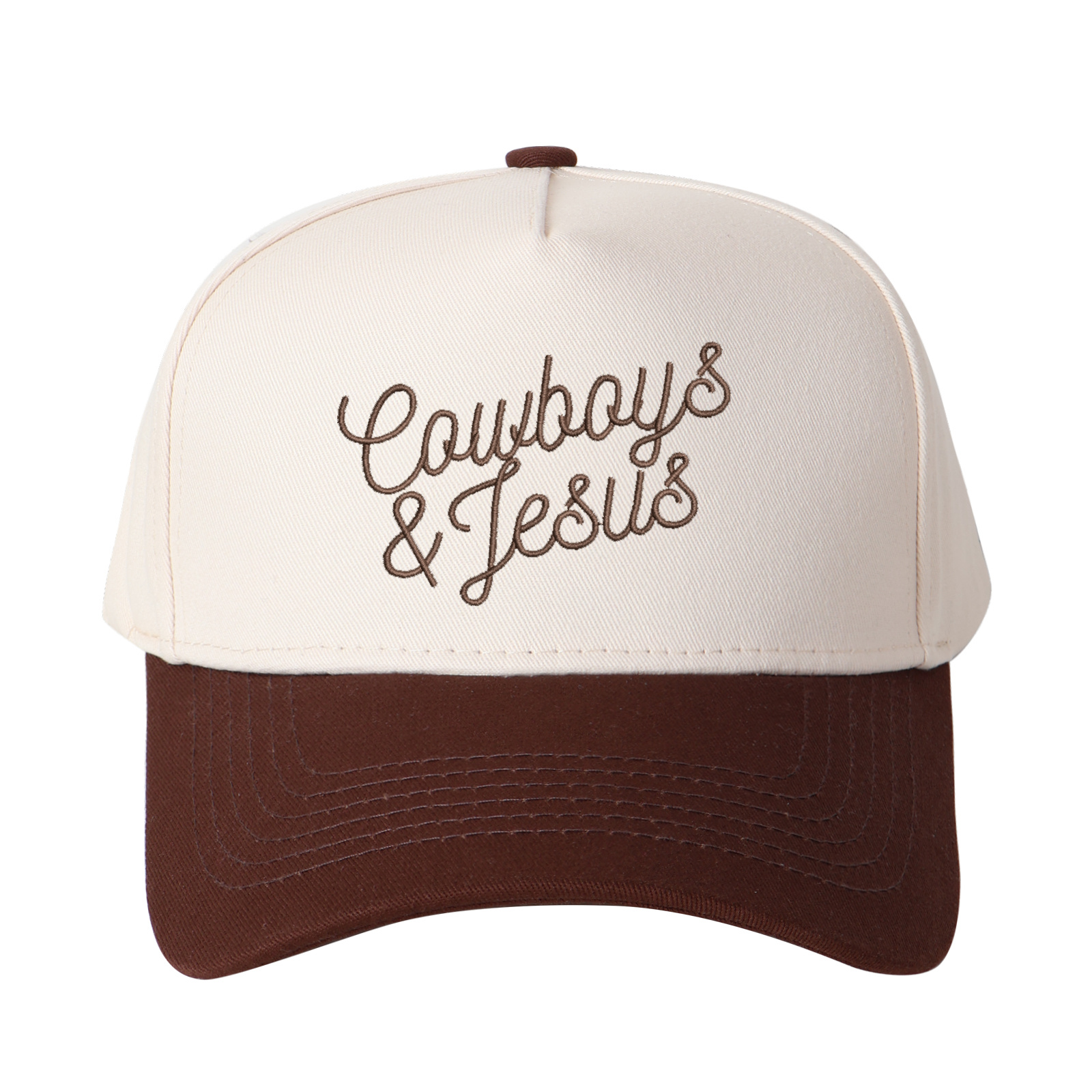 Cowboy & Jesus Embroidered Trucker Hat product details