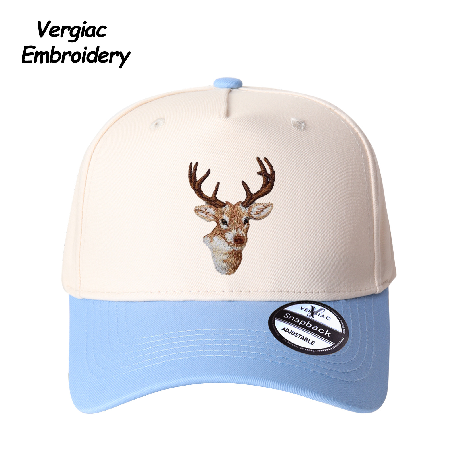 Deer Head Embroidered Trucker Hat product details