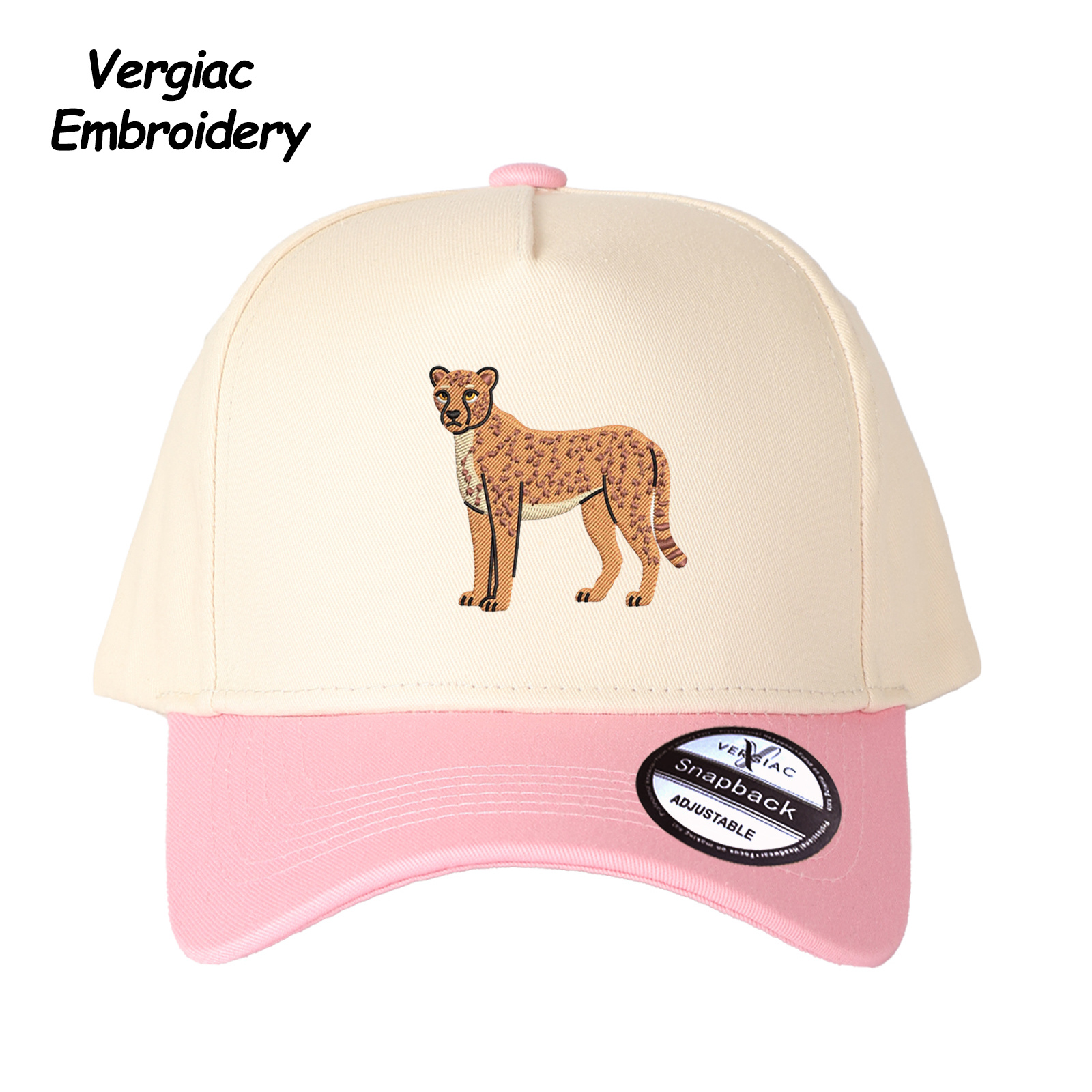 Cheetah Embroidered Trucker Hat product details