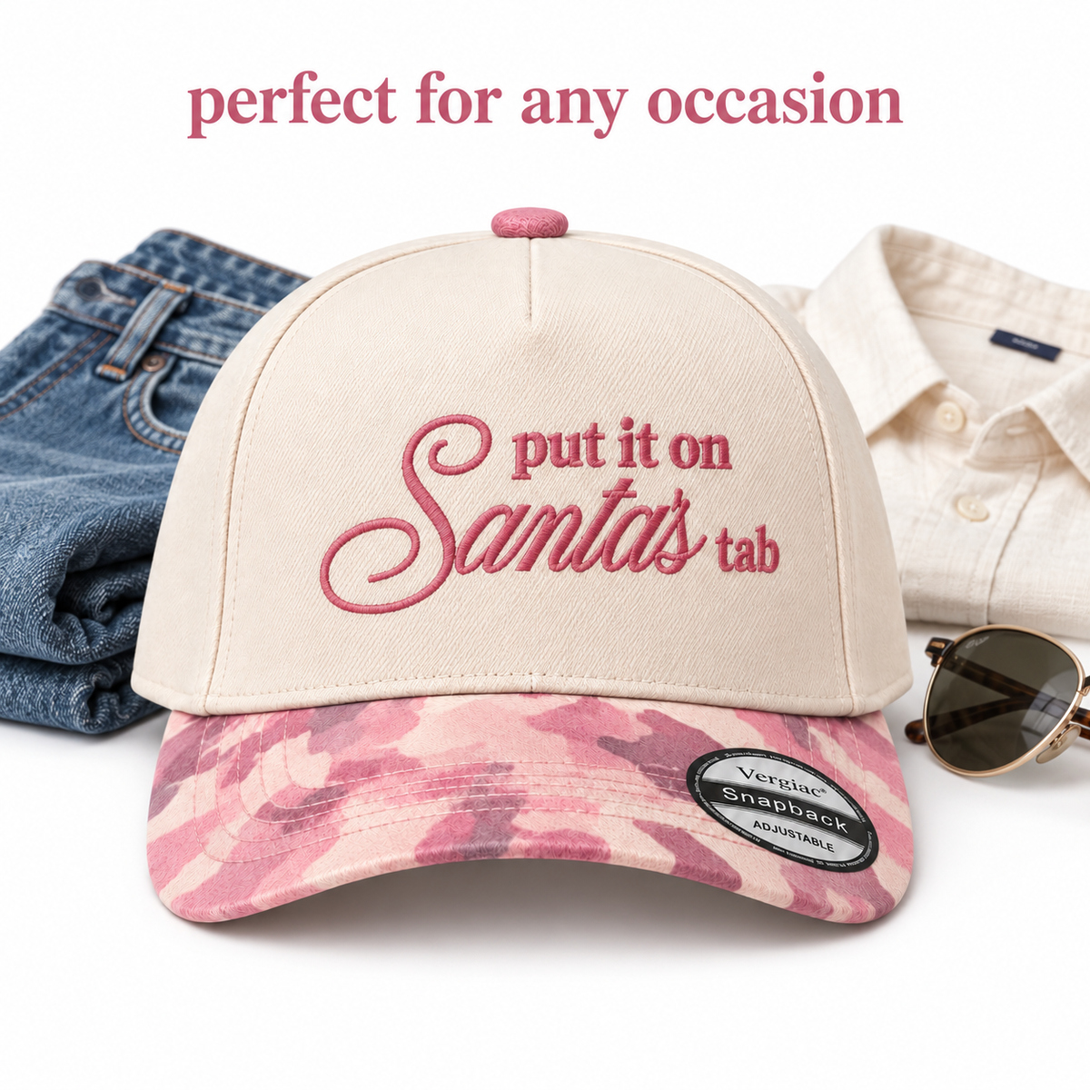 Put It On Santas Tab 5-Panel Trucker Hat product details