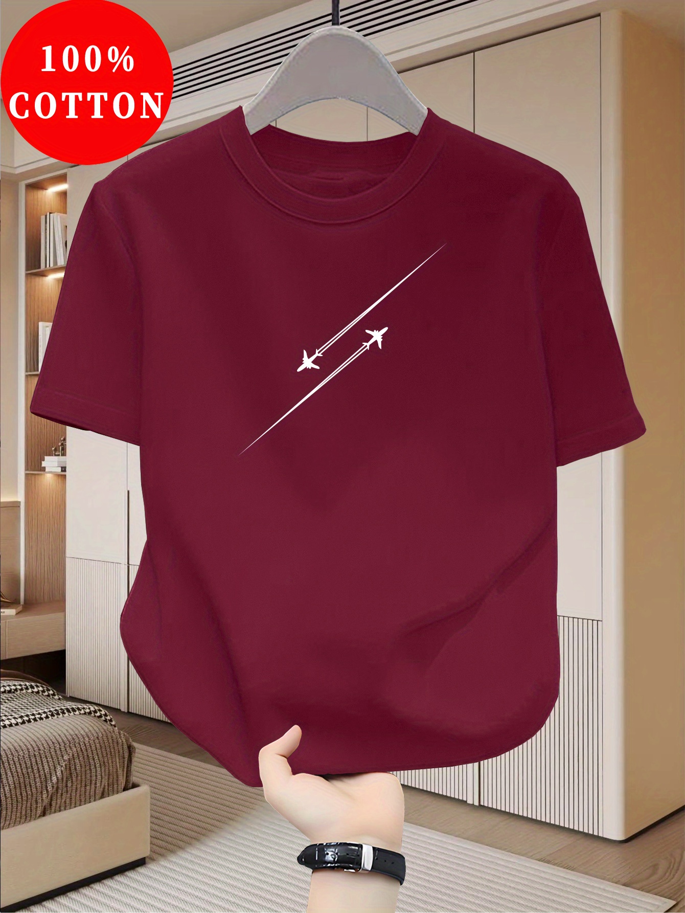 Summer Men's Big Size Pure Cotton T-Shirt Casual Comfortable Loose Fit TeeHerren 100% T-Shirt_voghion.com