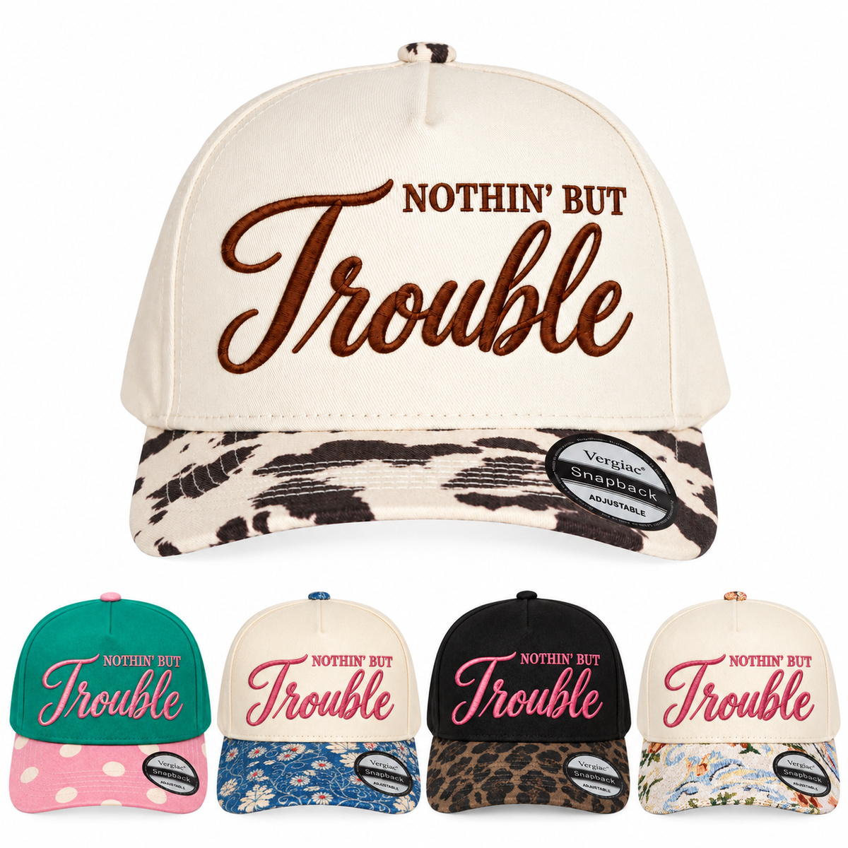 Nothin But Trouble 5-Panel Trucker Hat product details