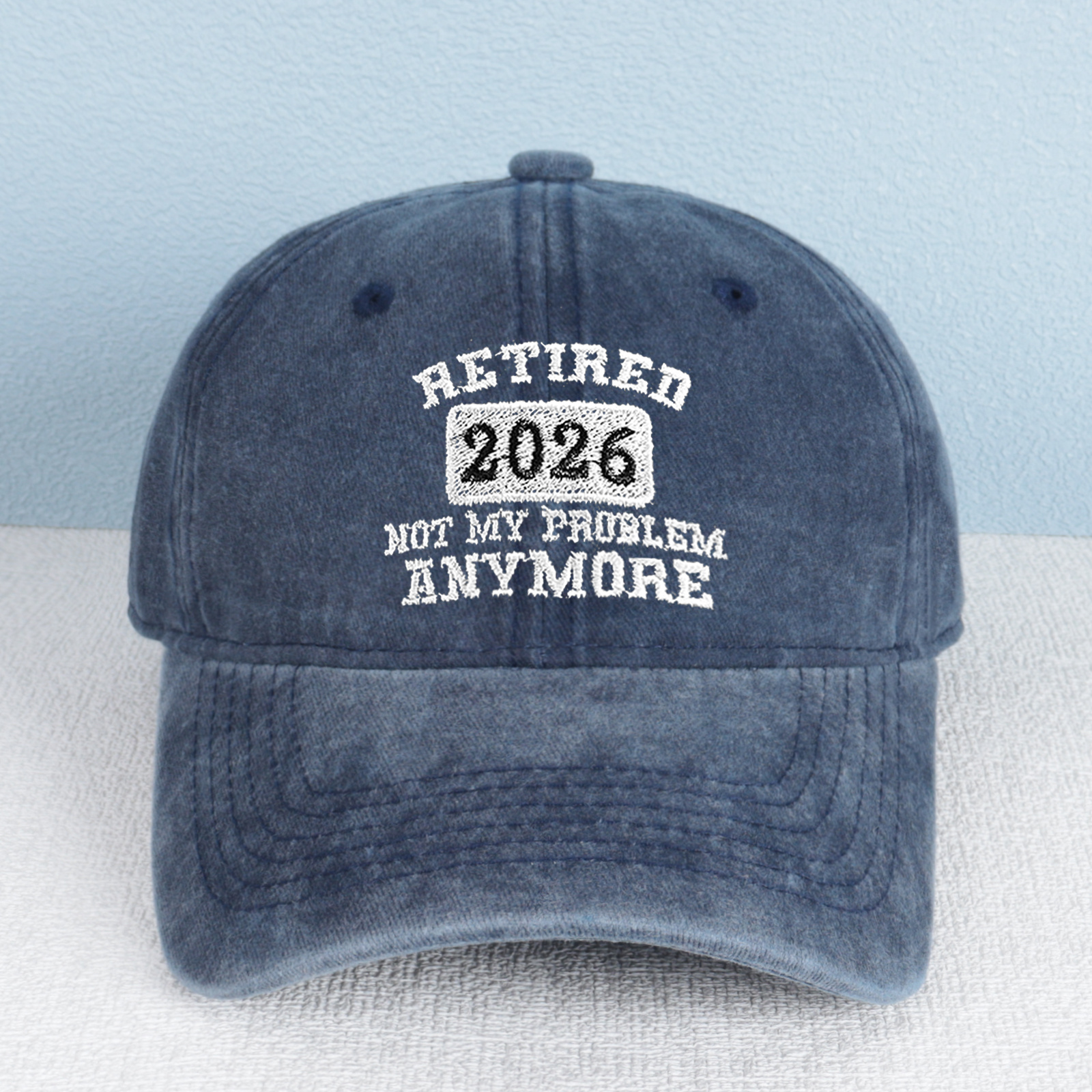 Retired 2026 Not My Problem Anymore Embroidered Trucker Hat product details