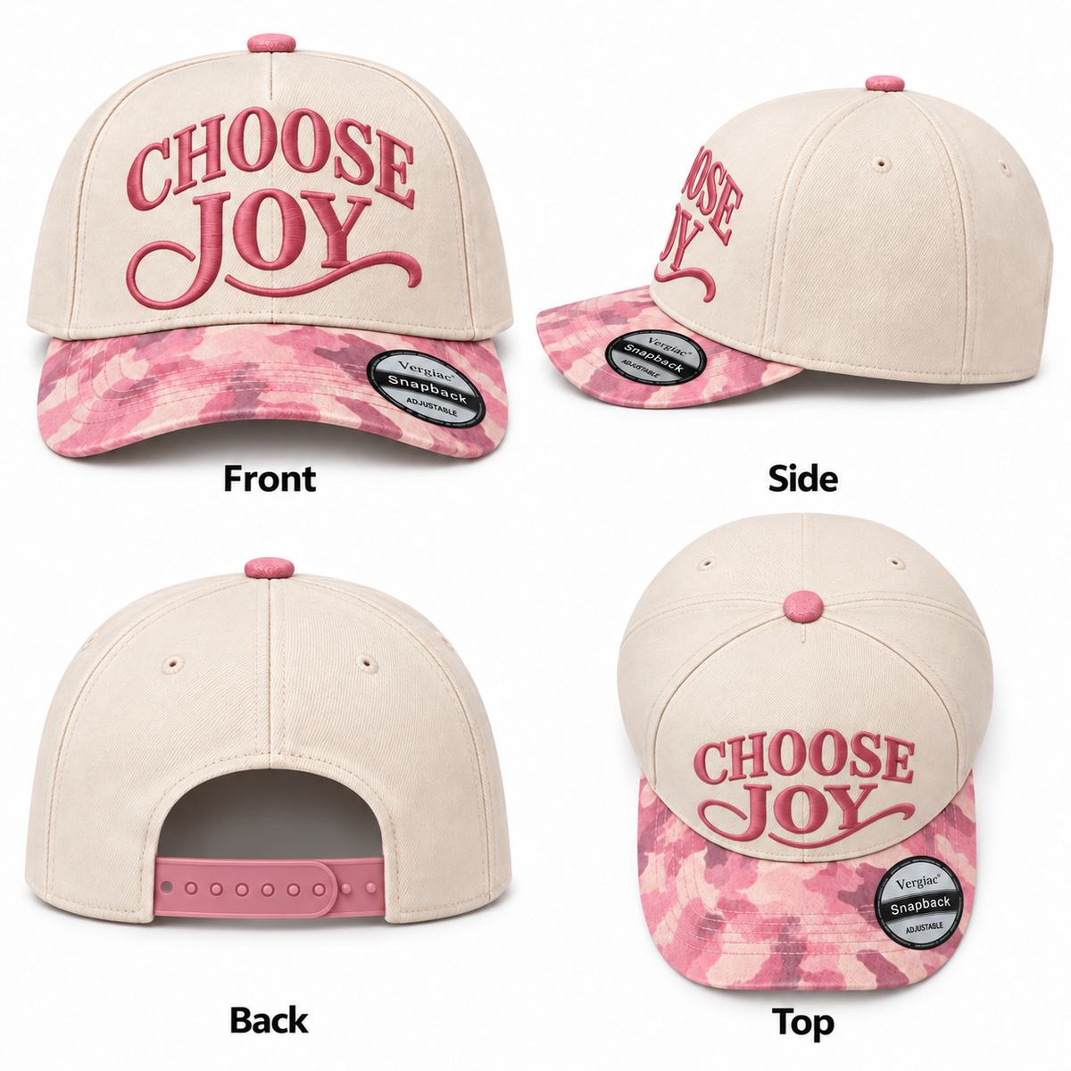 Choose Joy 5-Panel Trucker Hat product details
