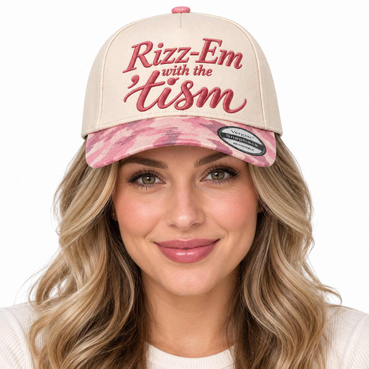 Rizz Em With The Tism Novelty 5-Panel Trucker Hat product details