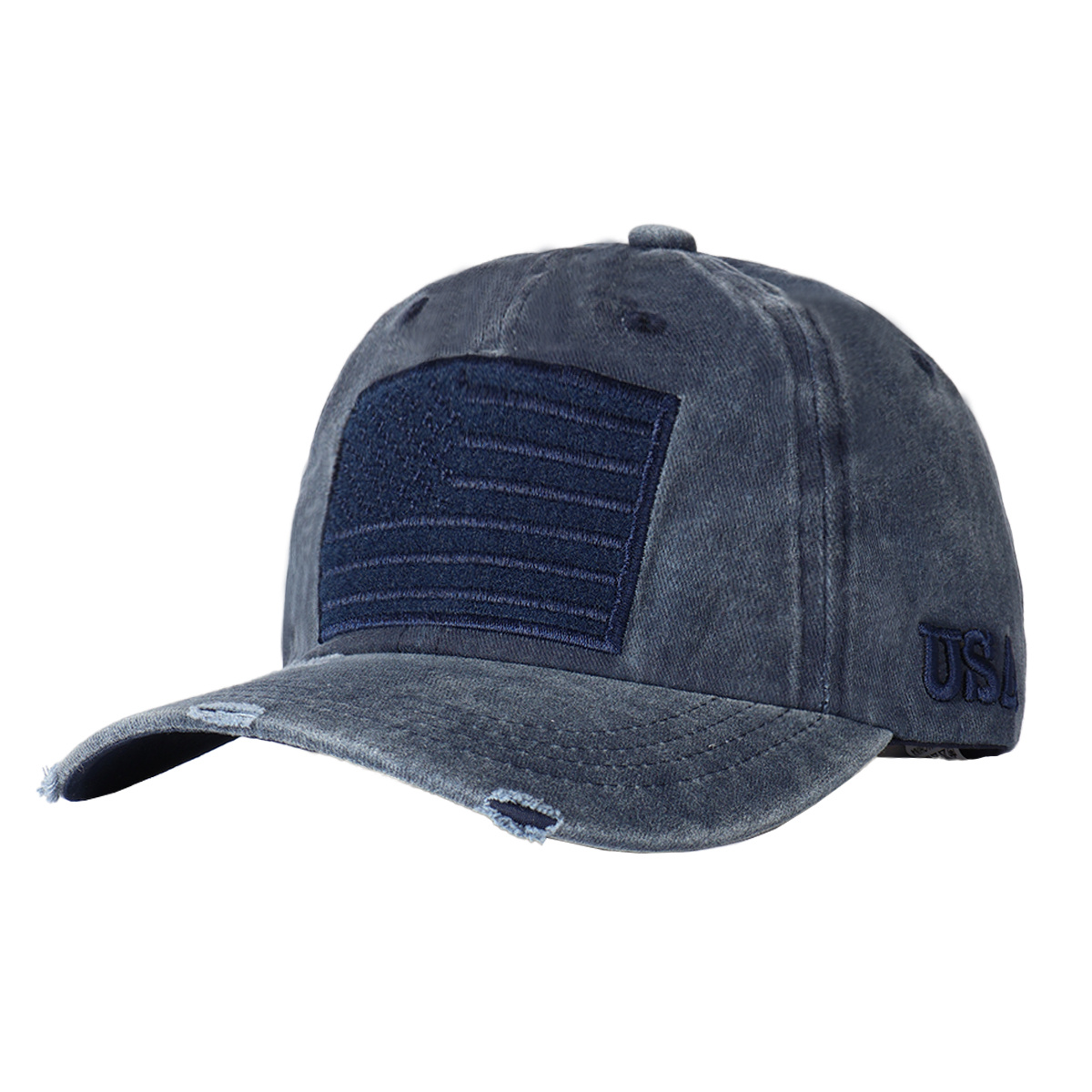 American Flag Embroidered Vintage Washed Baseball Cap product details