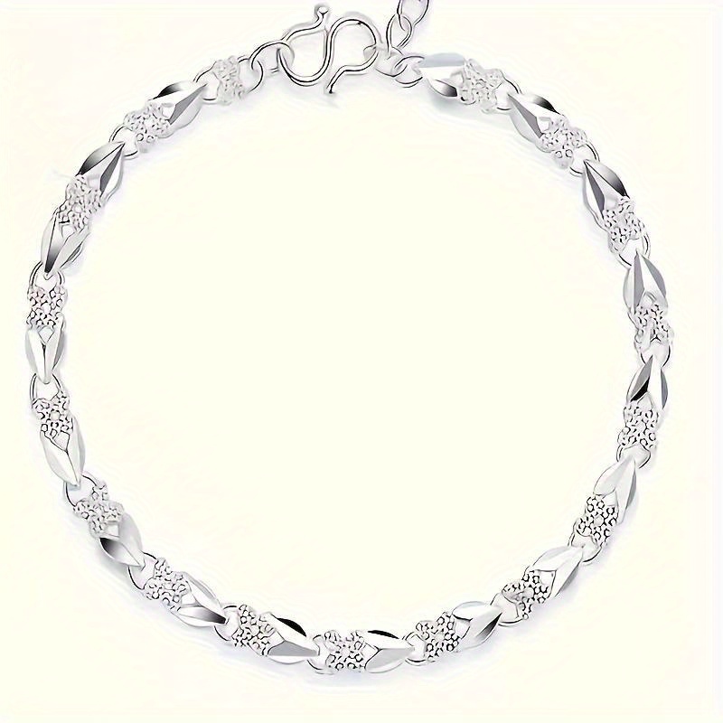 925 Silvery Plated Bracelet - Elegant Charming, Perfect For Casual Attire And Special Occasions_voghion.com
