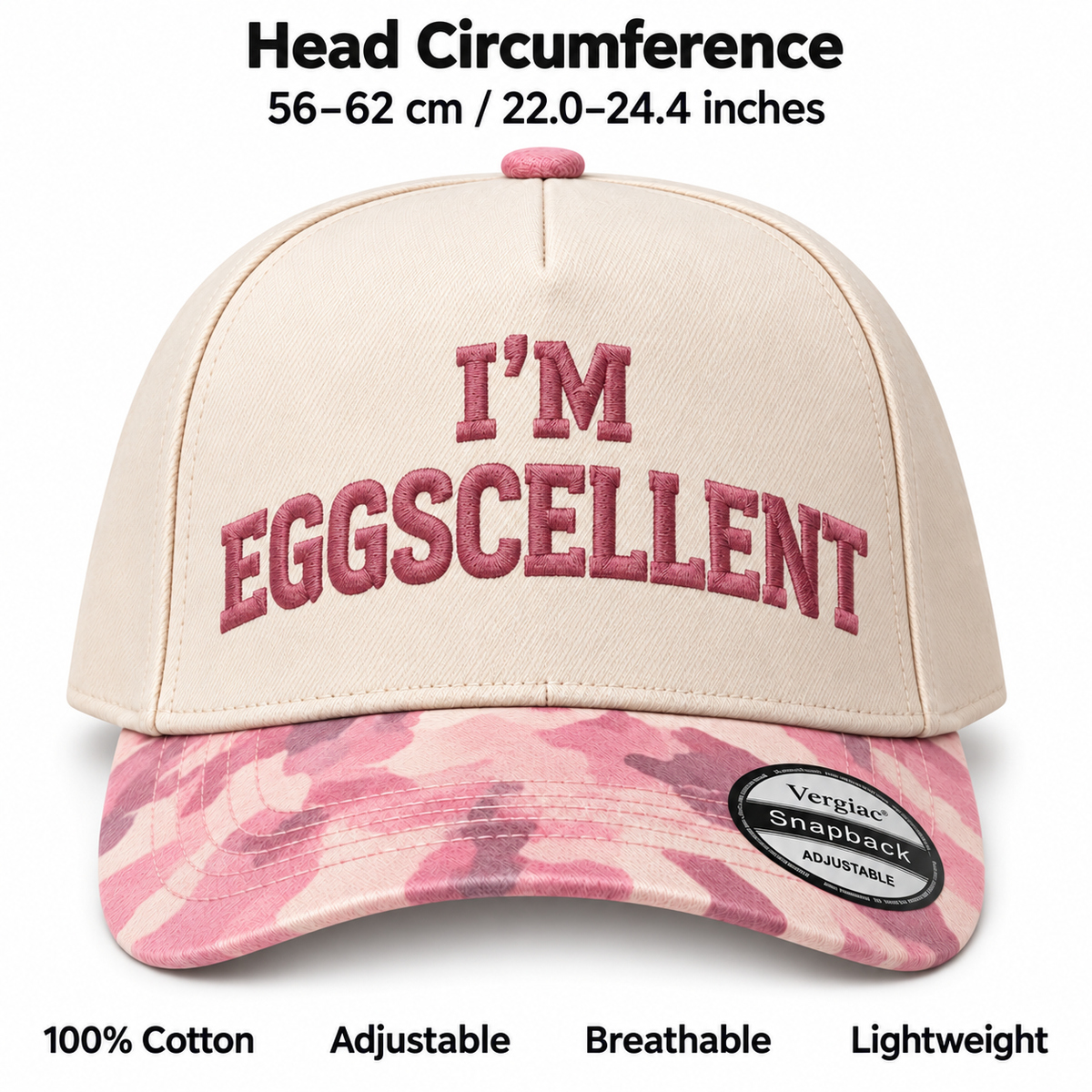 I'm Eggscellent 5-Panel Trucker Hat product details