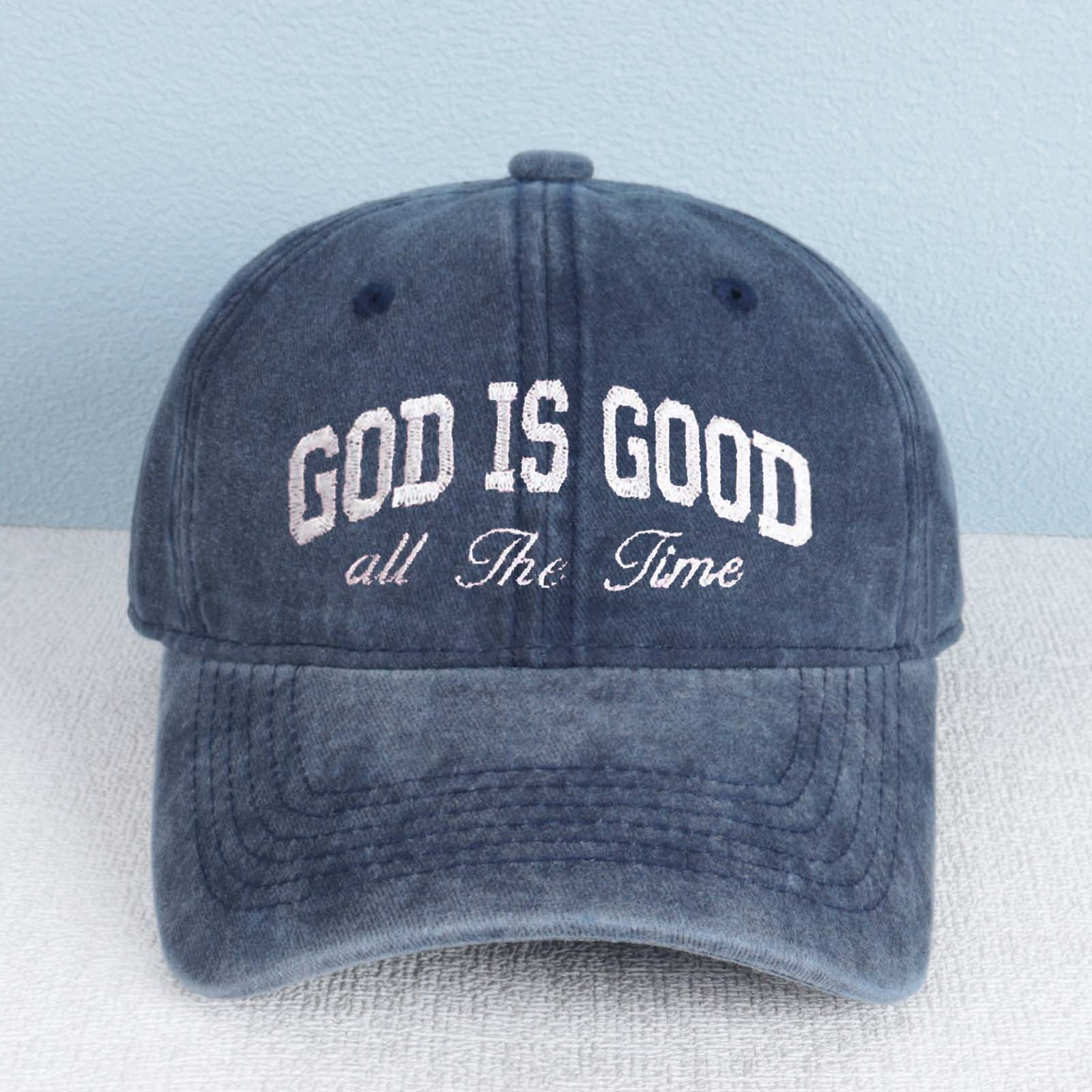 God Is Good All The Time Embroidered Trucker Hat product details