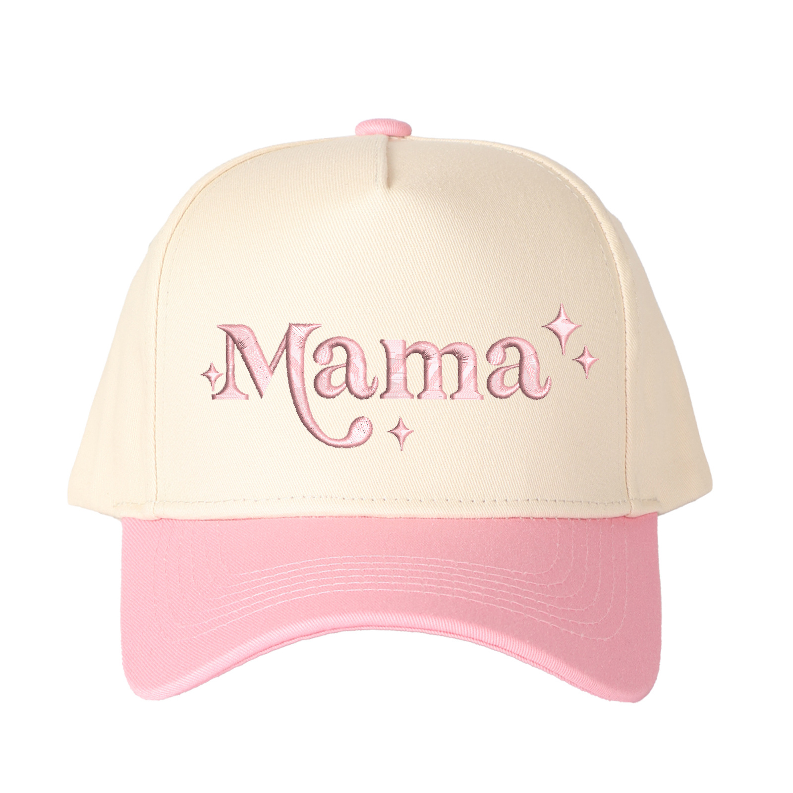 Star-accented Mama Embroidered Trucker Hat product details