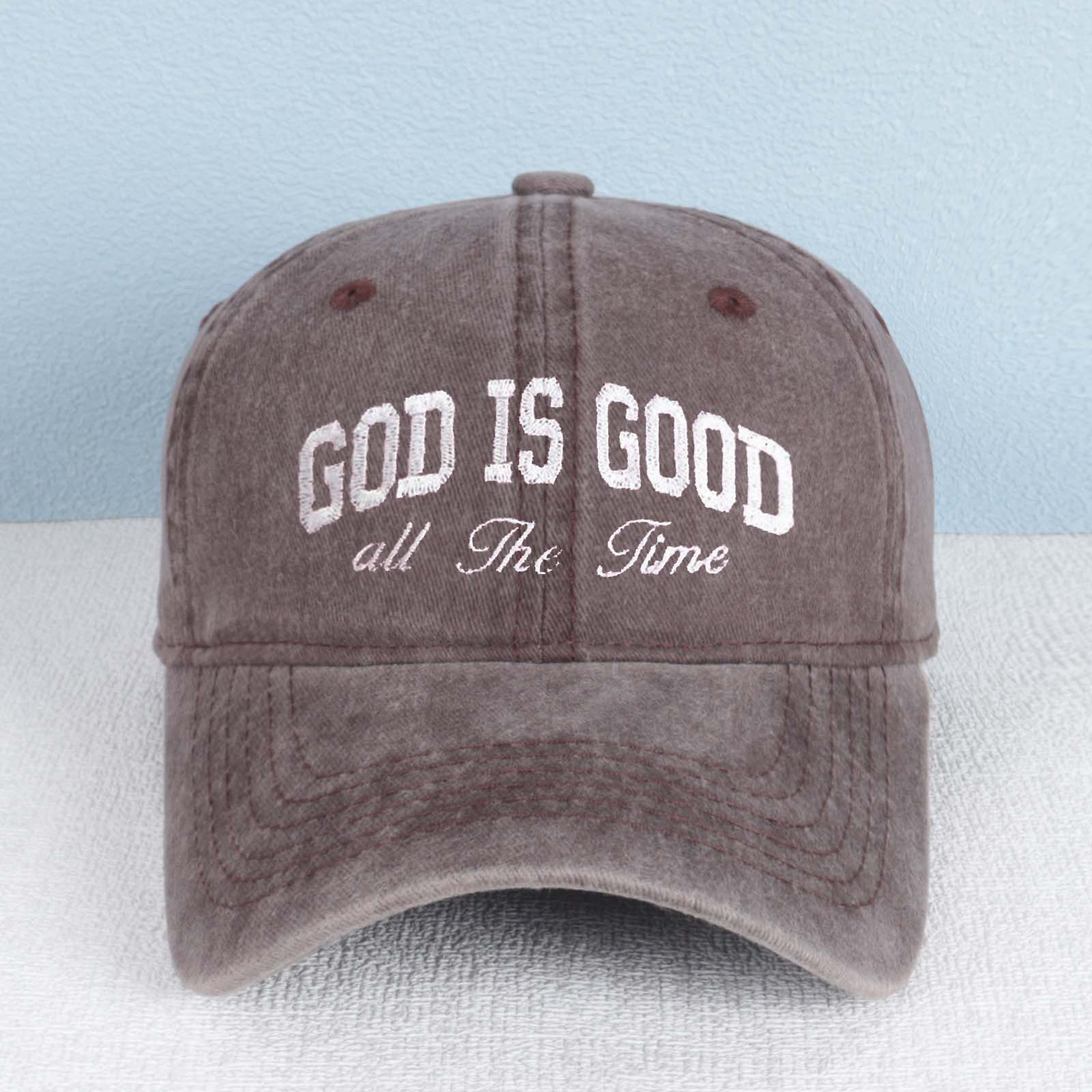 God Is Good All The Time Embroidered Trucker Hat product details