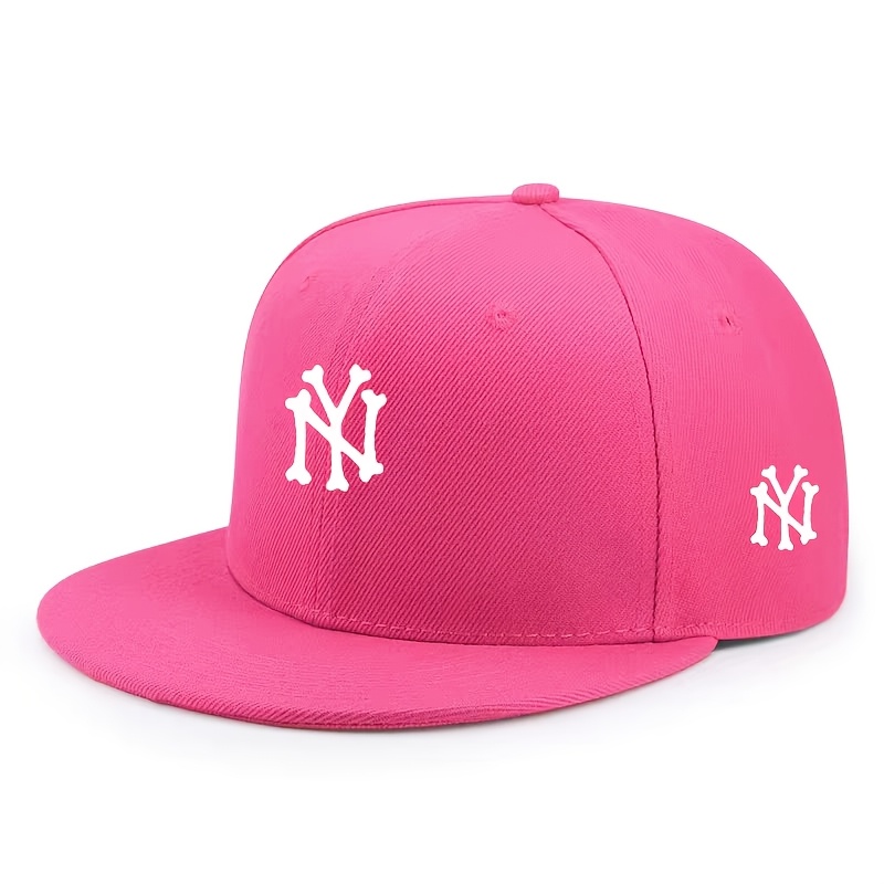 NY Letter Print Flat-Brim Cap product details