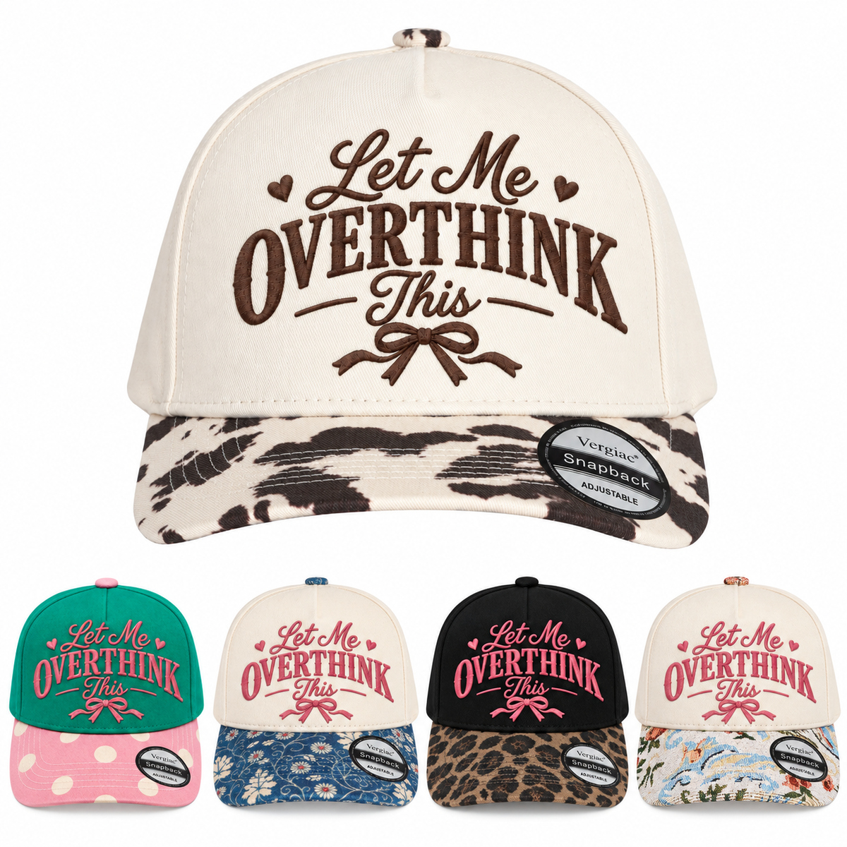 Let Me Overthink This Heart 5-Panel Trucker Hat product details