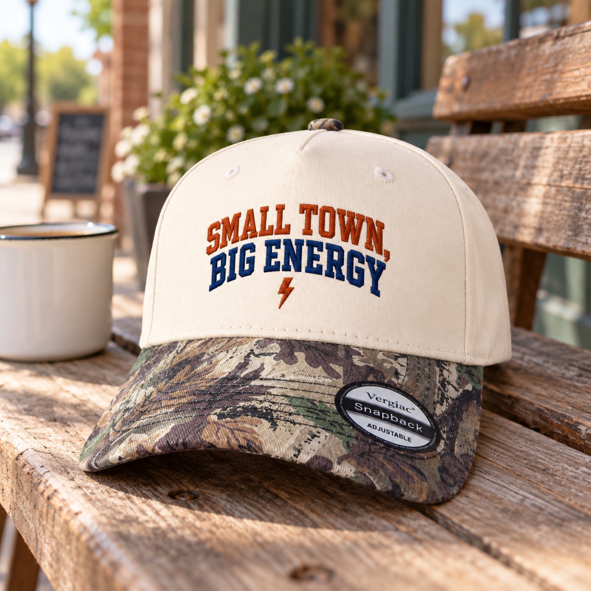 Small Town, Big Energy 5-Panel Trucker Hat product details